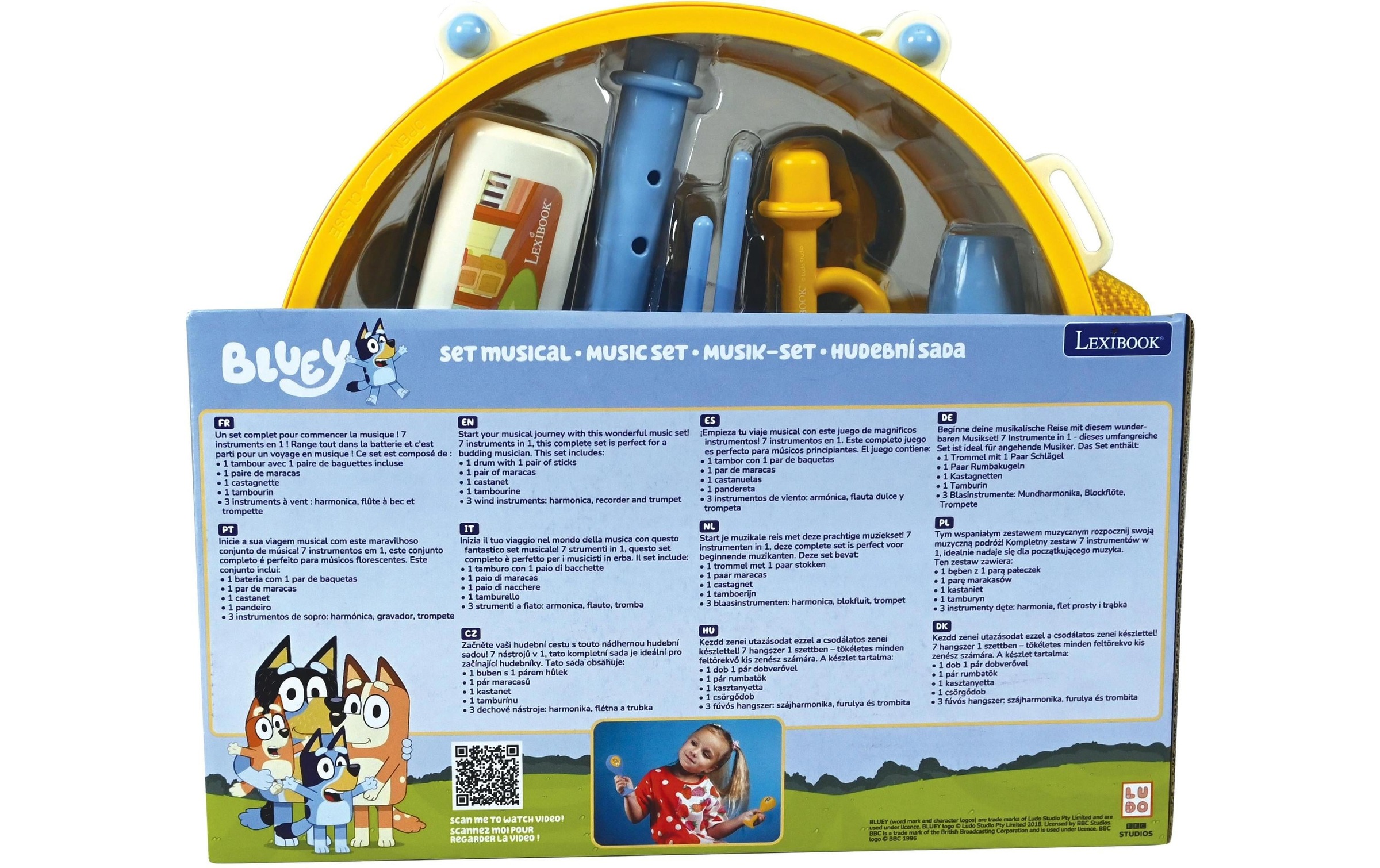 Lexibook® Spielzeug-Musikinstrument »Musikset Bluey 7-teilig«