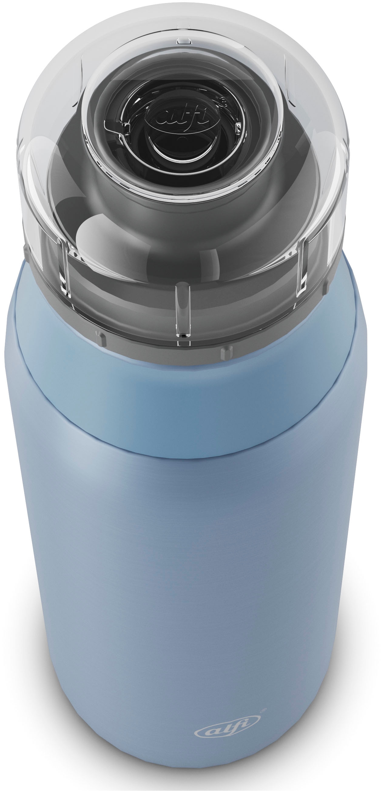 Alfi Trinkflasche »ELEMENT BOTTLE, Edelstahlkörper, spülmaschinenfest«, (1 tlg.), 0,6l, Free-Flow Trinksystem mit intuitivem Schraubverschluss