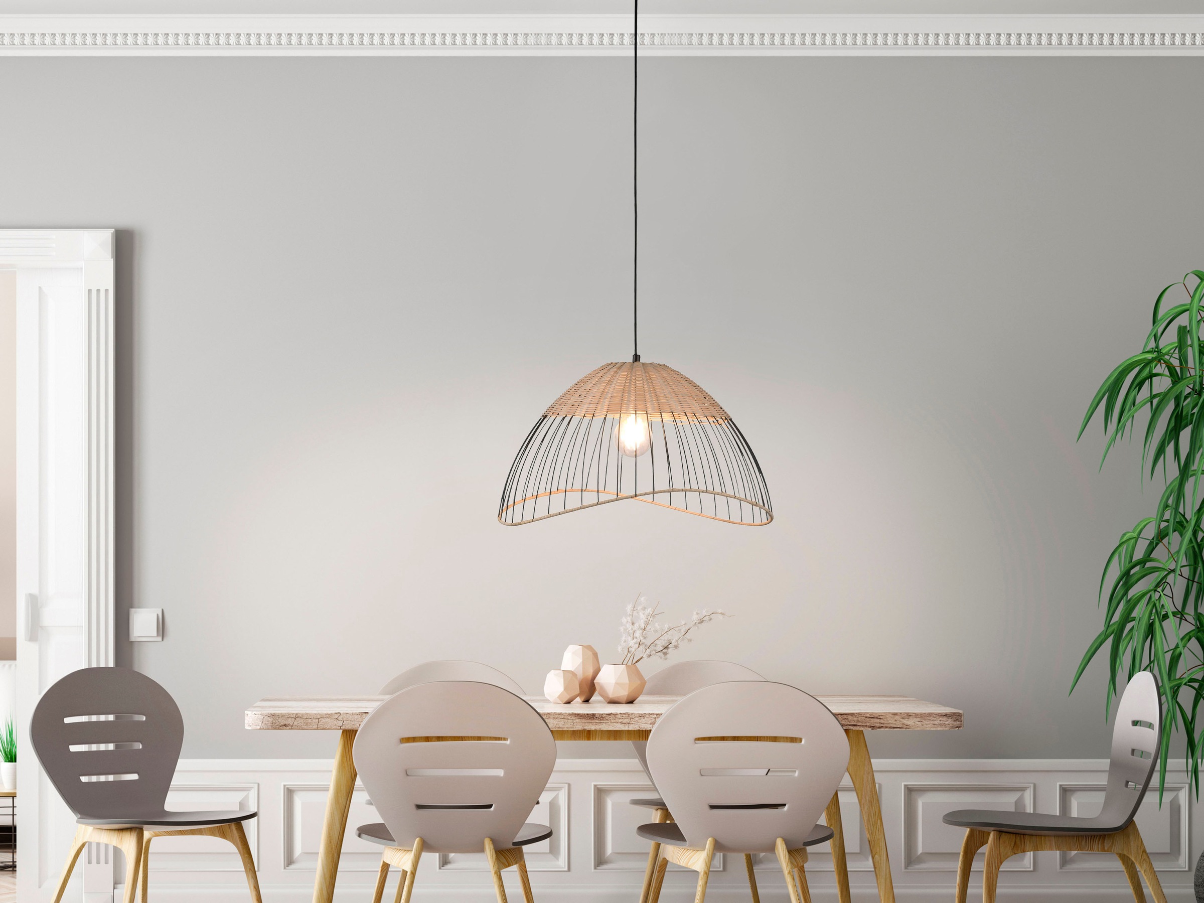 JUST LIGHT Pendelleuchte »KORE«, 1 flammig, Leuchtmittel E27   ohne Leuchtm günstig online kaufen