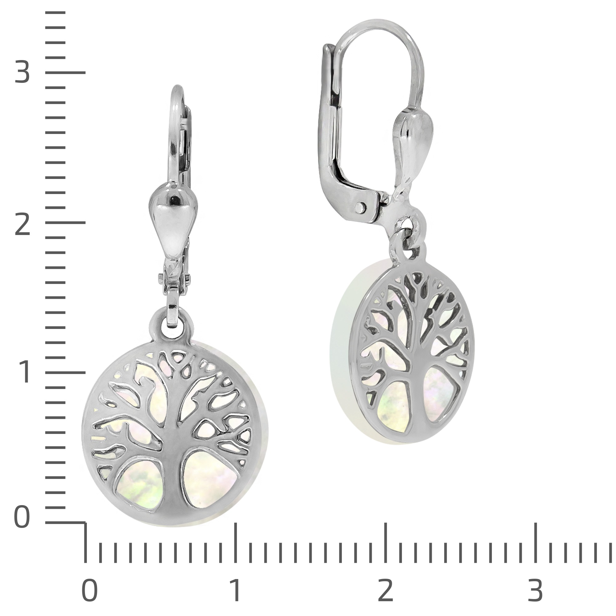 Vivance Paar Ohrhänger »925/- Sterling Silber rhodiniert Lebensbaum«