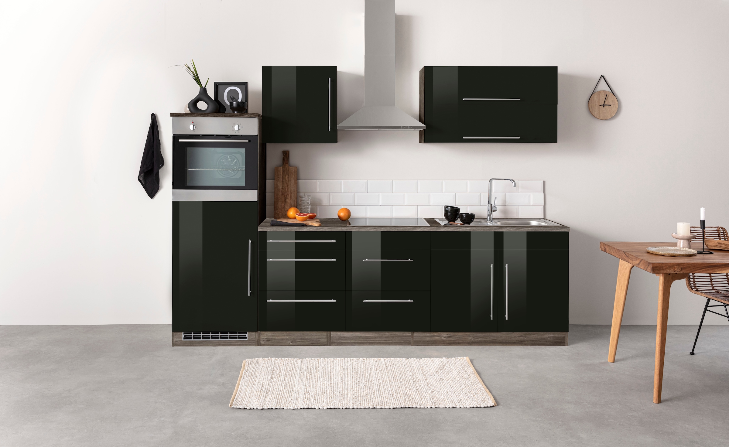 KOCHSTATION Küchenzeile »KS-Samos« Breite 270 cm, wahlweise mit E-Geräten u günstig online kaufen