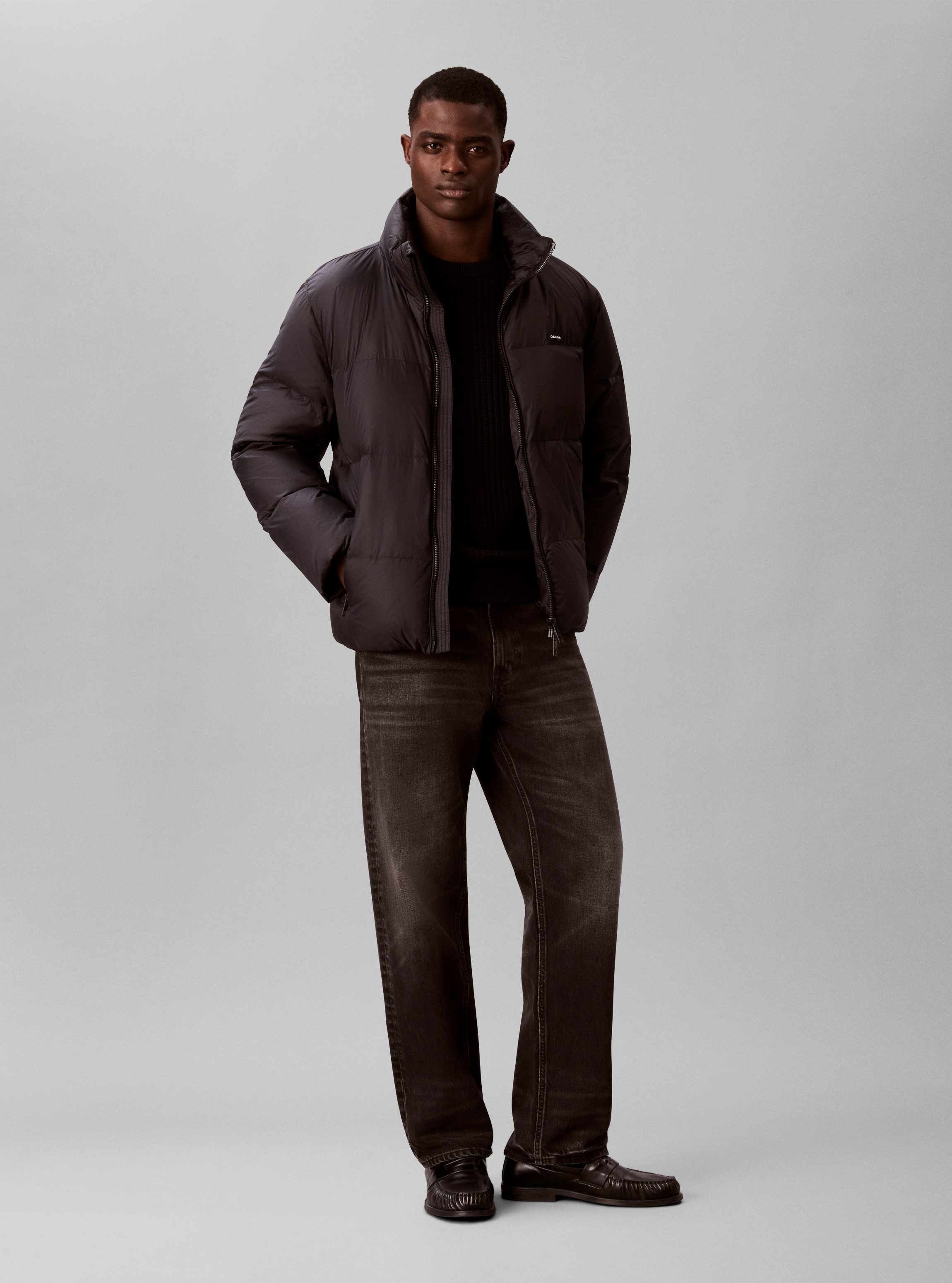 Calvin Klein Steppjacke »NYLON DOWN PUFFER« ohne Kapuze Regular fit mit Stehkragen