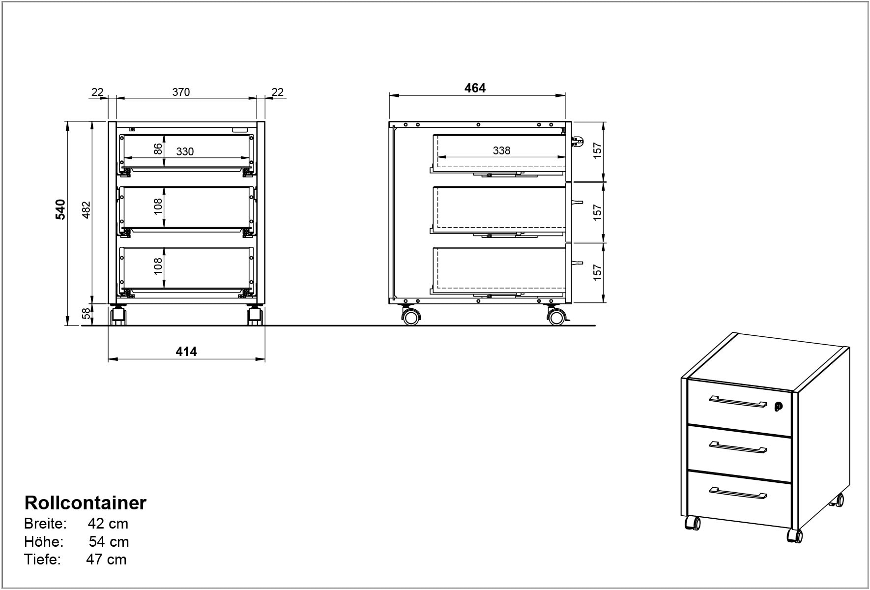 GERMANIA Container »Pasadena«, Made in Germany, hochwertig verarbeitet