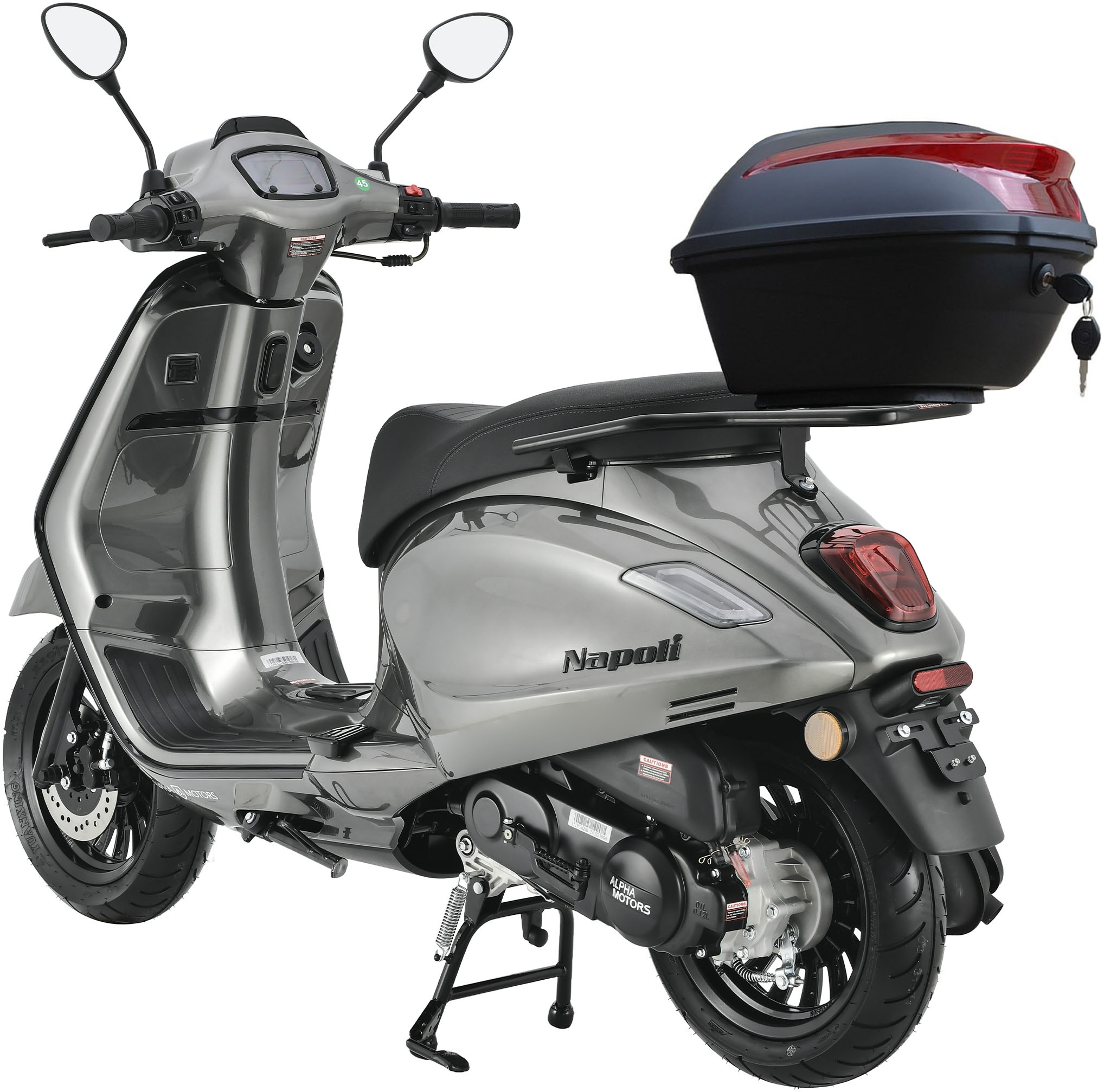 Alpha Motors Motorroller »Napoli 50 ccm 45 km/h EURO 5 (mit/ohne Topcase)«, 50 cm³, 45 km/h, Euro 5, 3,26 PS