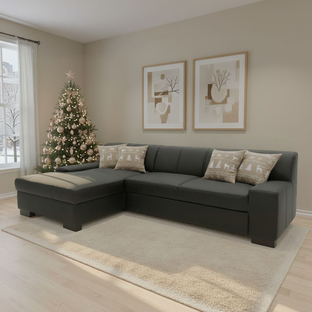 DOMO collection Ecksofa »Norma, elegant & modern, mit flachen Armlehnen, Br günstig online kaufen