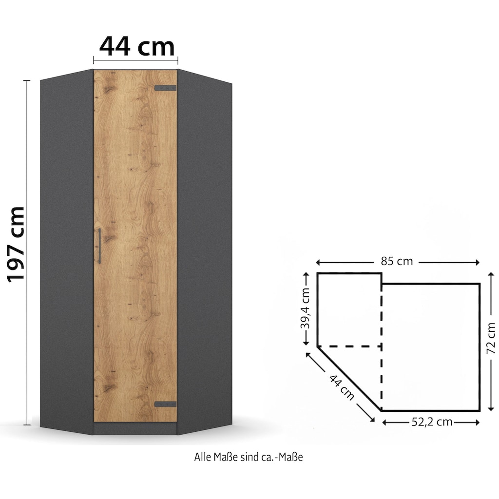 rauch Eckkleiderschrank »Holmes«, im Industrial Style