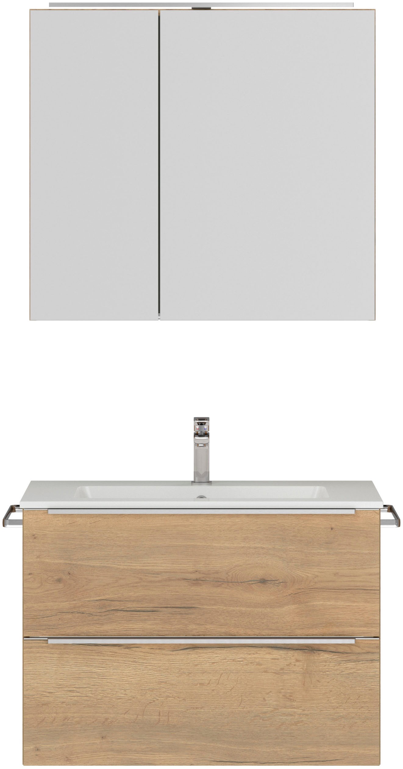 nobilia® Badmöbel-Set »Levere« vormontiert, mit Soft-Close, 2 Stk. tlg. günstig online kaufen