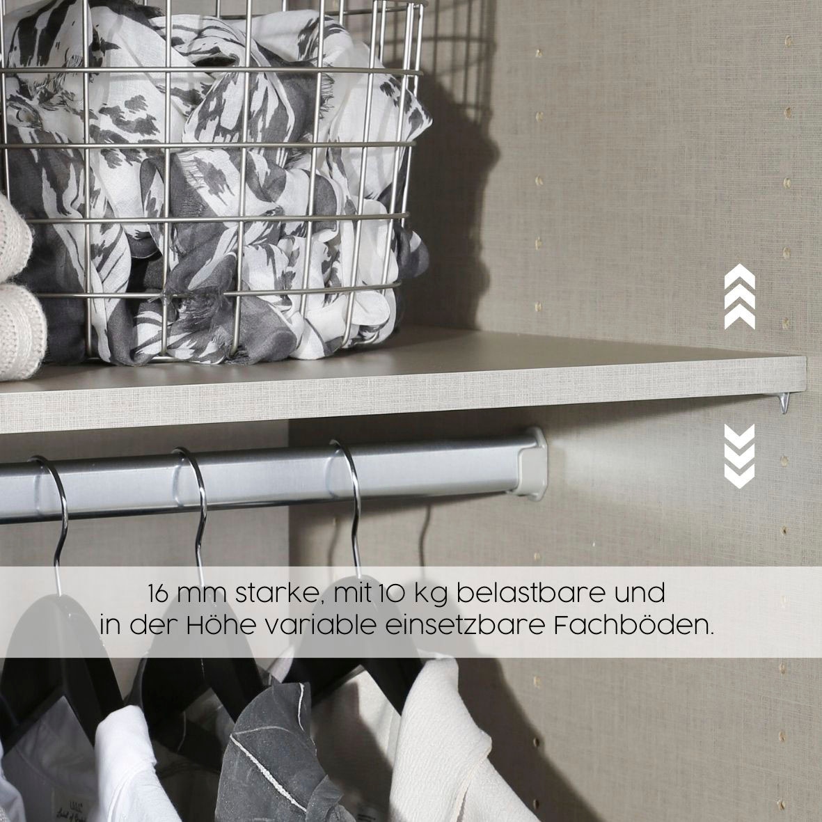 rauch Drehtürenschrank »Kleiderschrank Schrank Garderobe AGORDO TOPSELLER Schlafzimmer«, (in zwei Griff-Farben mit Dekor- oder Hochglanzfront), durchdachte Innenausstattung, in 6 Breiten und 2 Höhen MADE IN GERMANY