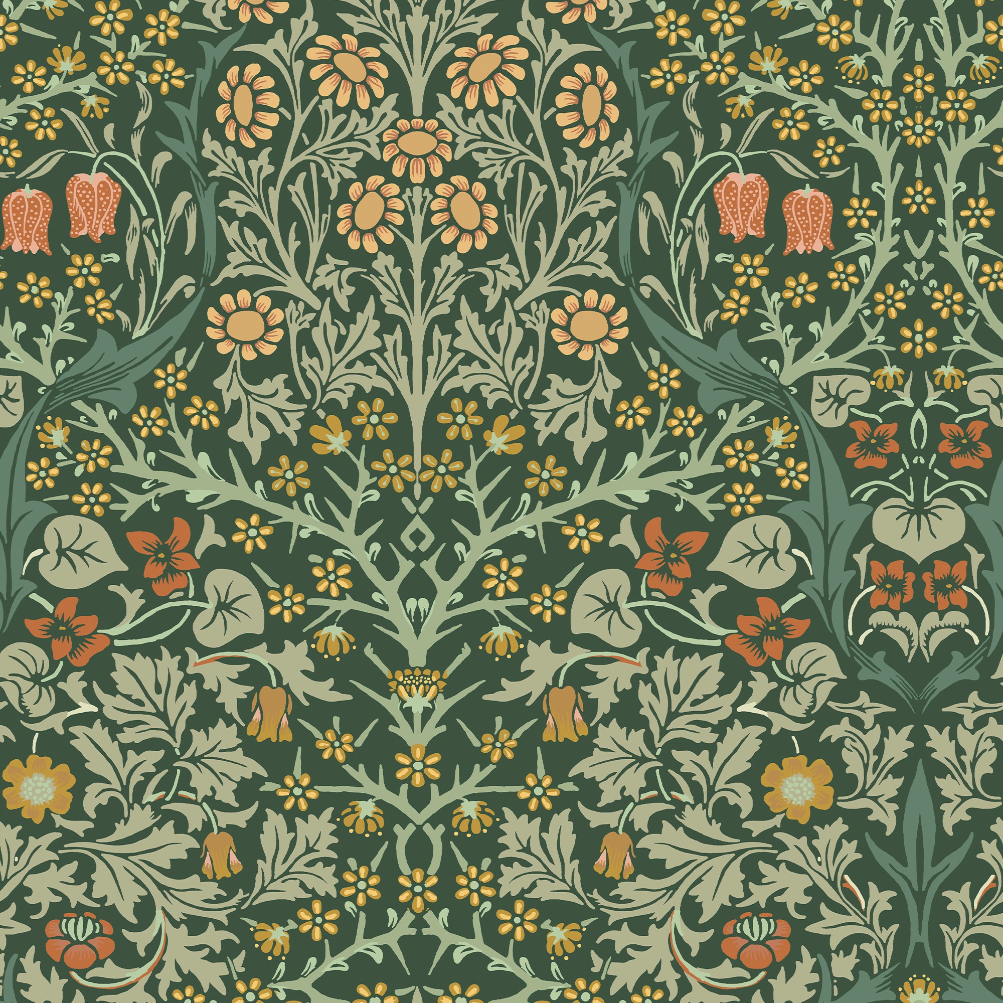 WILLIAM MORRIS AT HOME Vliestapete »Blackthorn« Retro glatt Designer Tapete, 10mx52cm (ca. 5m2)