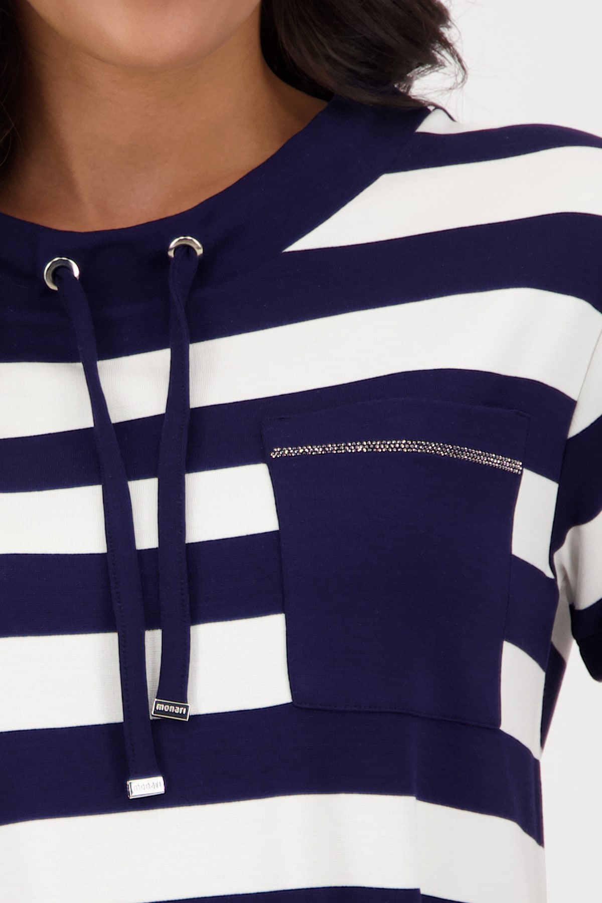 Monari Sweatshirt »SweatshirtK5Ringel«, Mit Rundhalsausschnitt