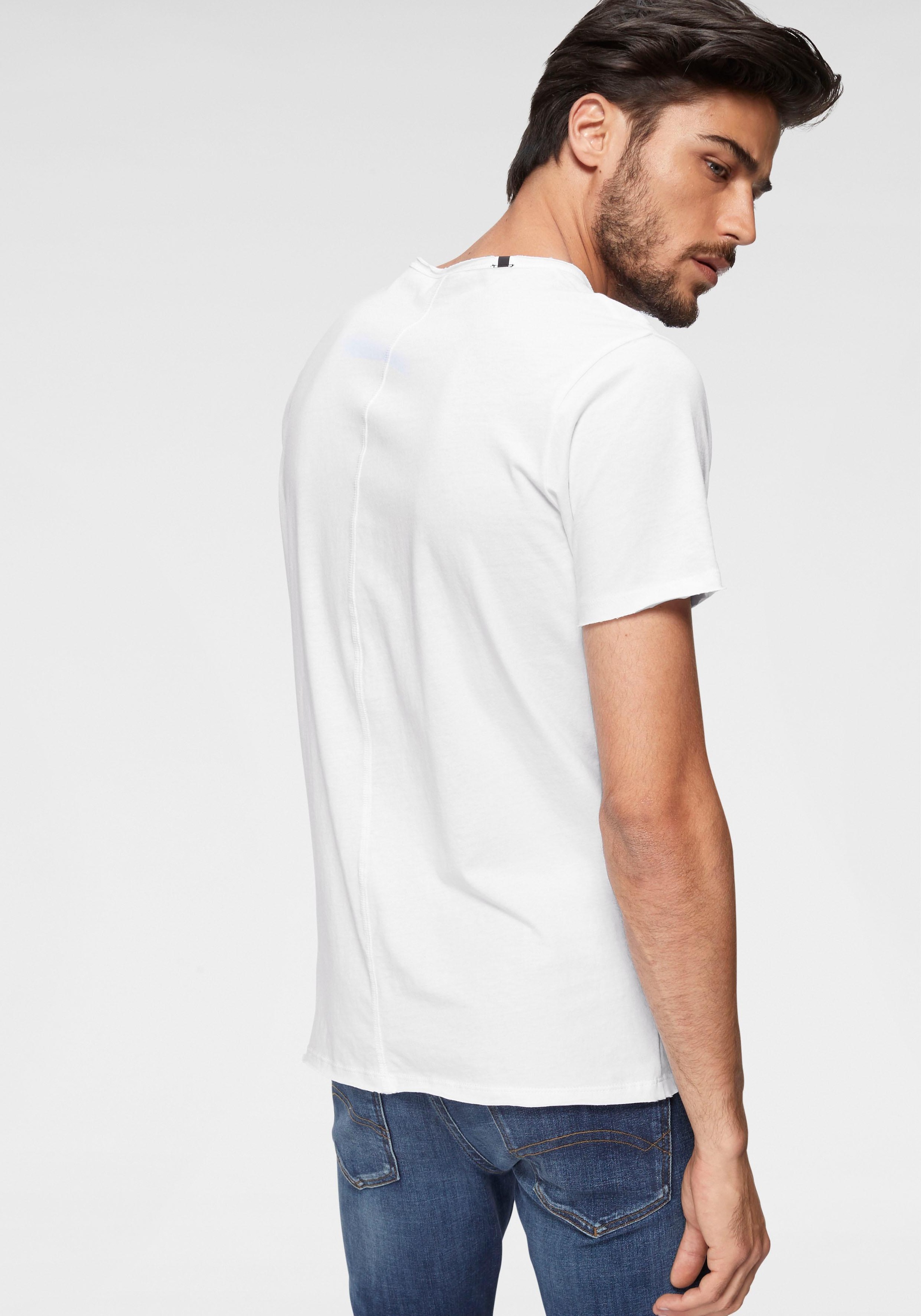 Replay T-Shirt, offenen Kanten