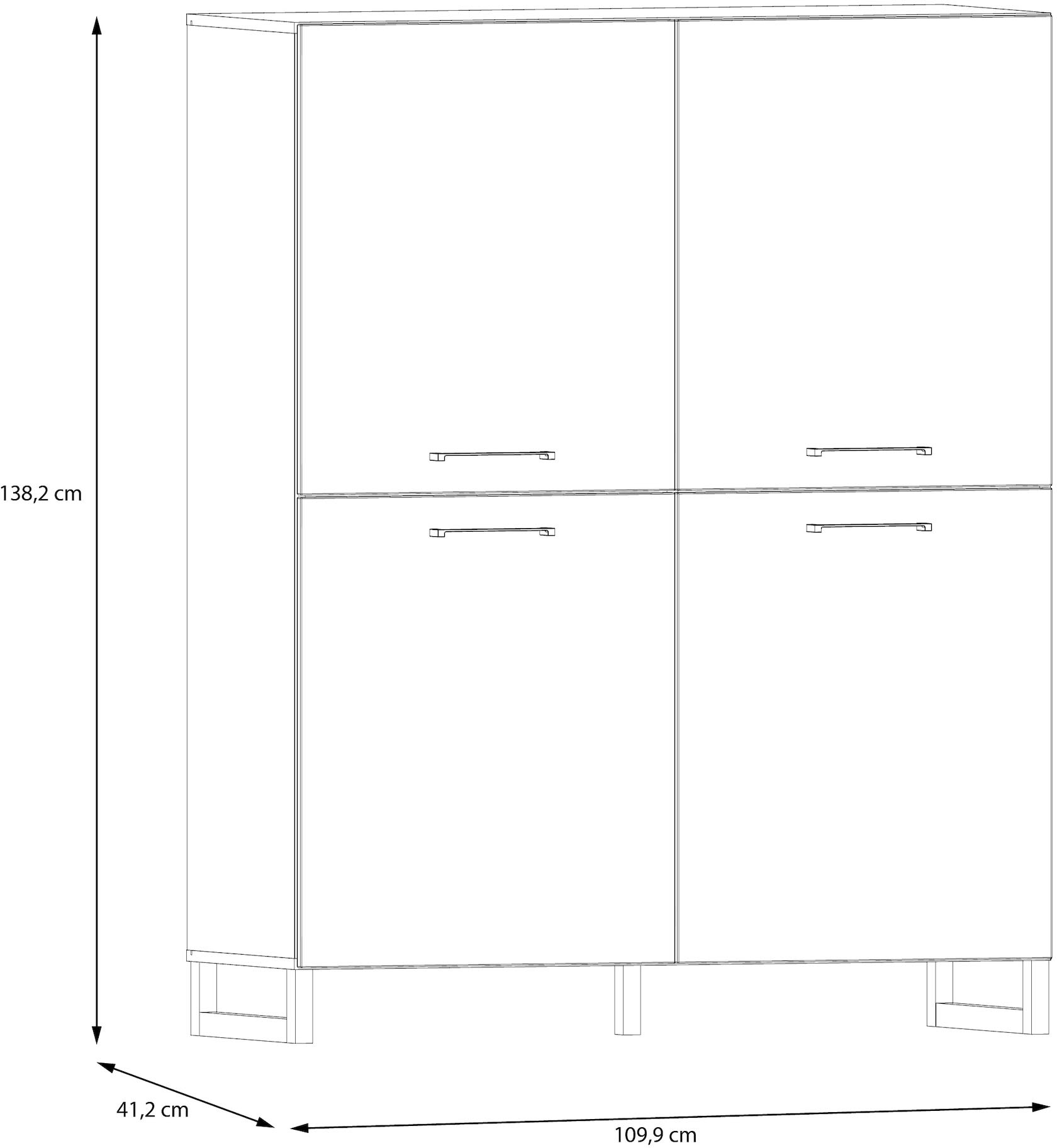 FORTE Highboard »Silba«, Breite ca. 109,9 cm