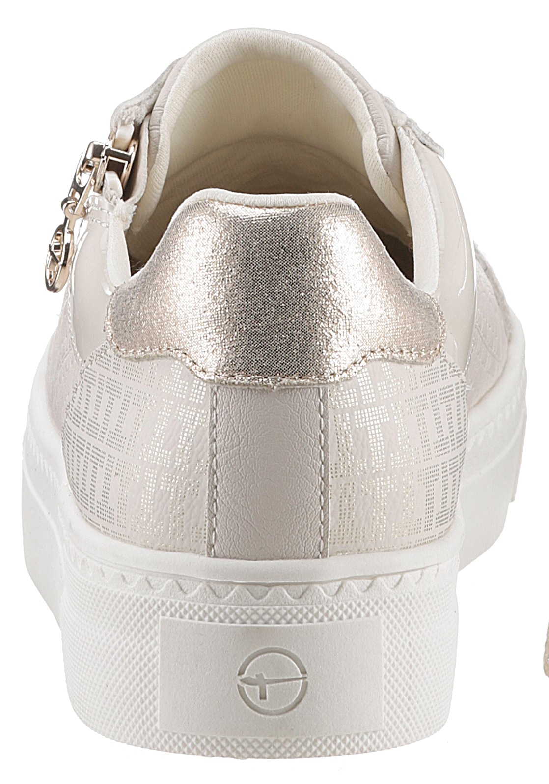 Tamaris Plateausneaker, Freizeitschuh, Halbschuh, Schnürer mit Besätzen und Glitzerdetails