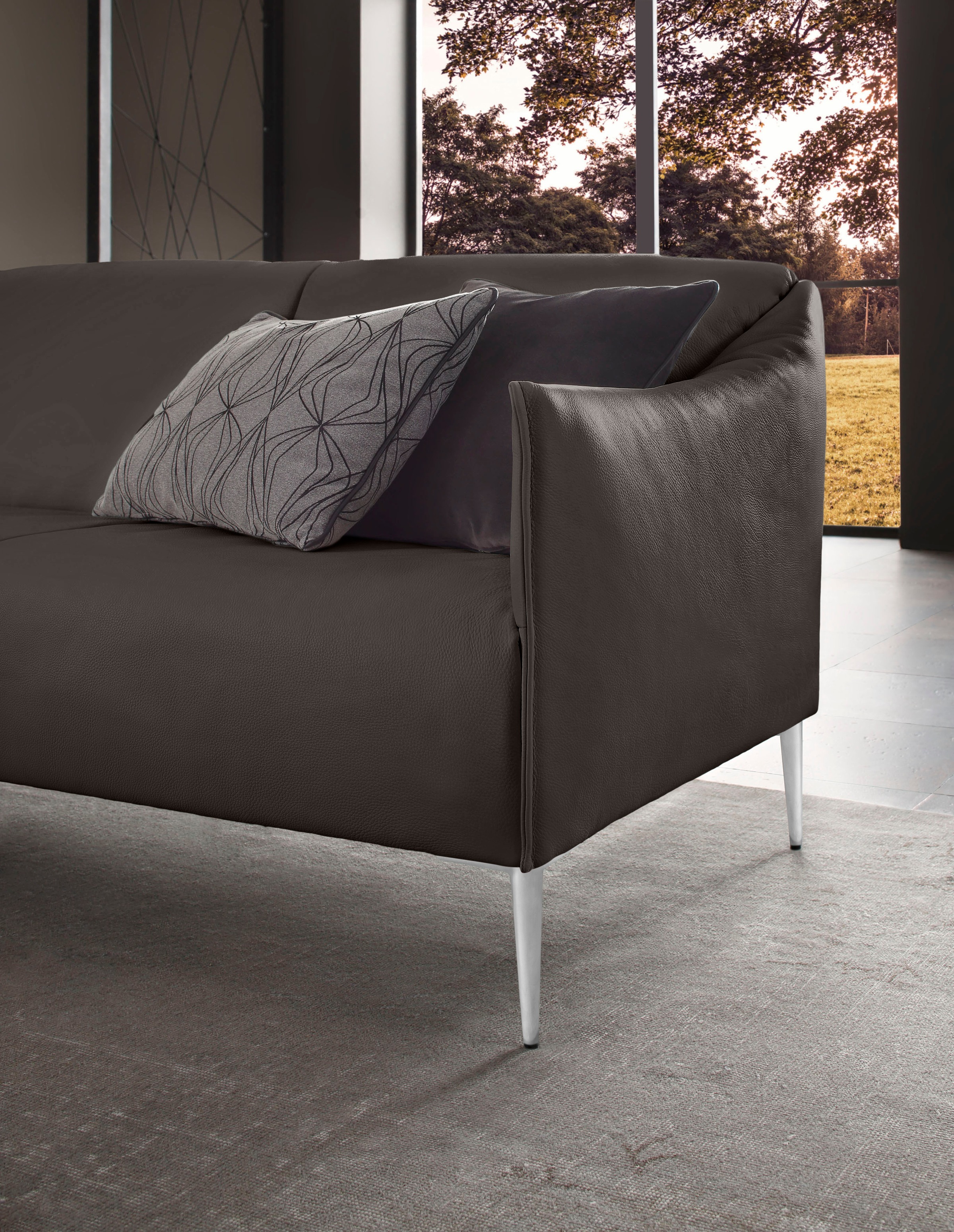W.SCHILLIG 2-Sitzer »sally«, mit Metallfüßen in Chrom glänzend, Breite 154 cm