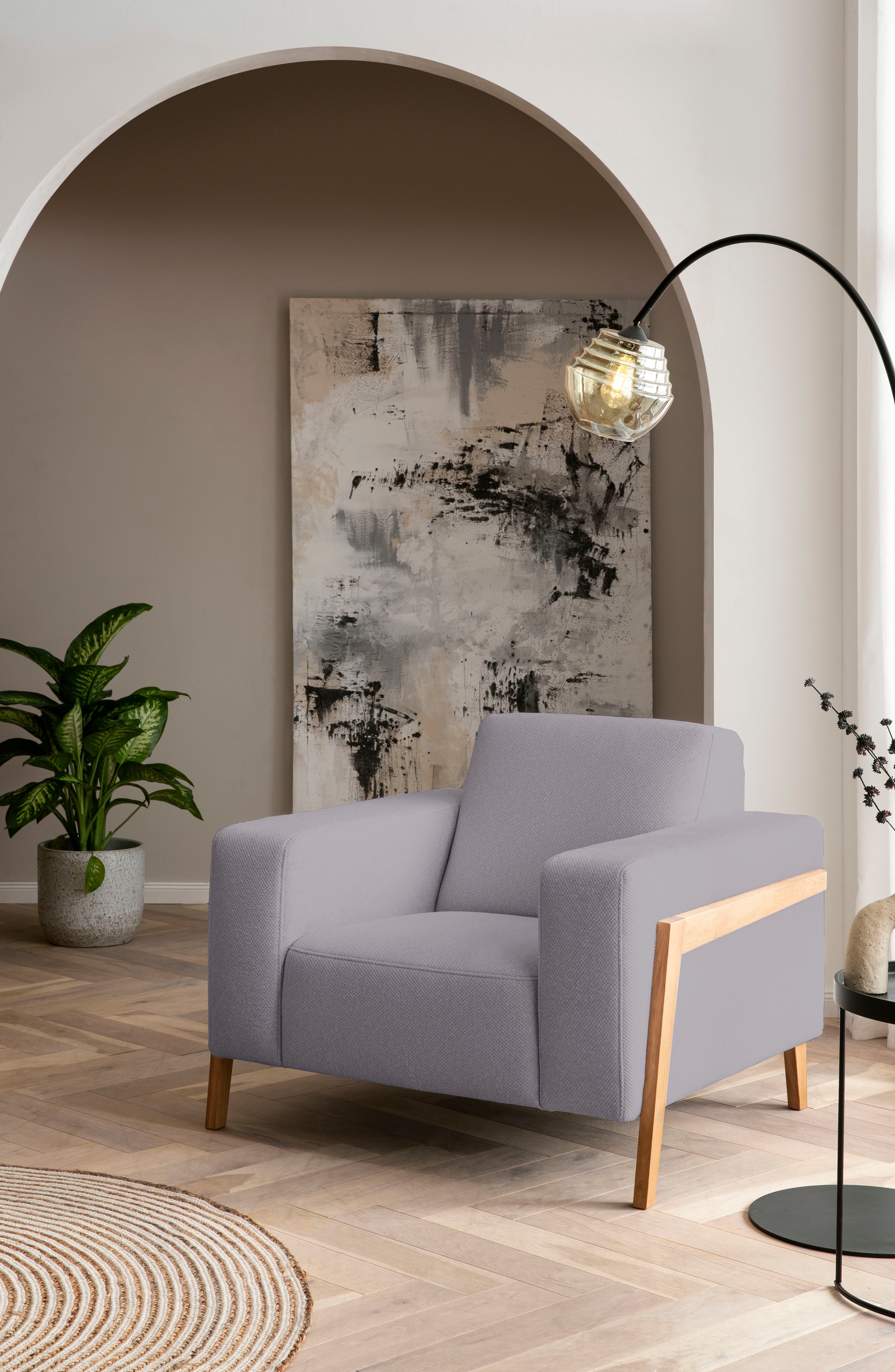 exxpo - sofa fashion Sessel »Starr, Loungesessel«, im Scandinavian Design, günstig online kaufen