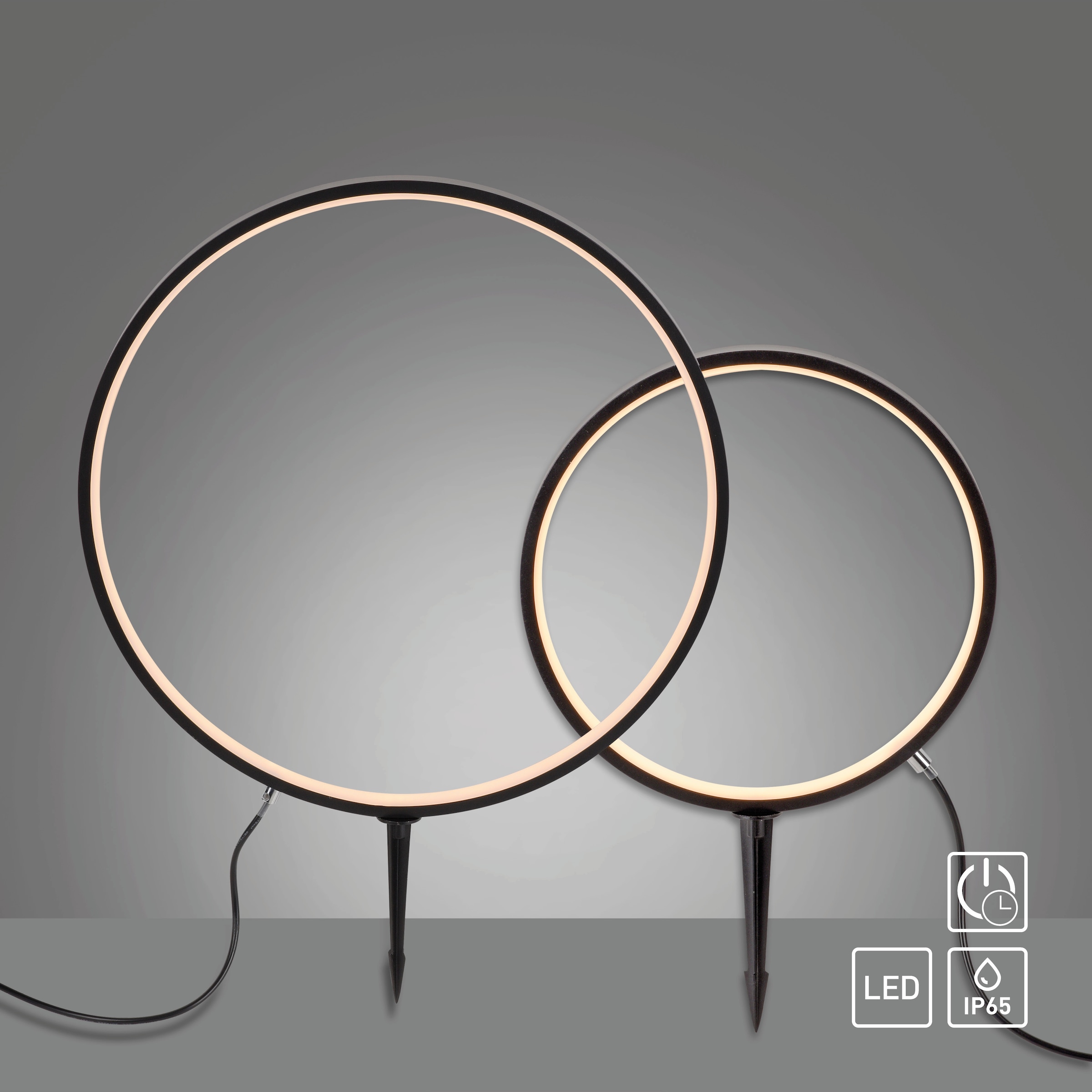 JUST LIGHT Gartenleuchte »ZIRKULU Set«, 1 flammig, Leuchtmittel LED-Board | LED fest integriert, LED l IP65