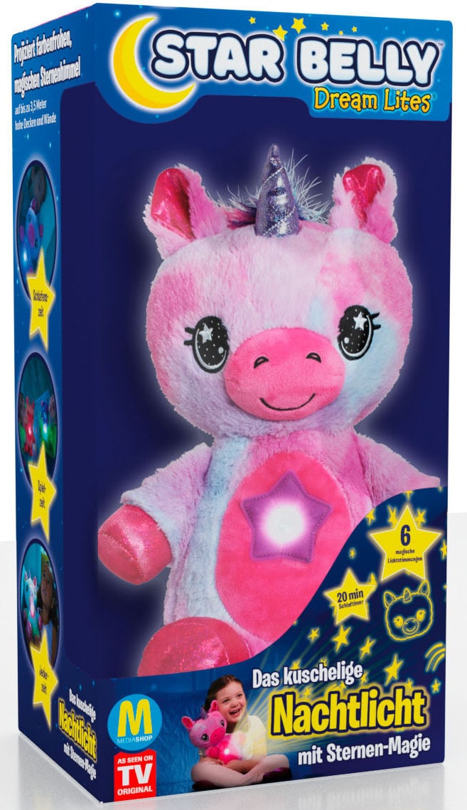 MediaShop Plüschfigur »Star Belly Dream Light - Magisches Einhorn«, mit Nachtlichtfunktion