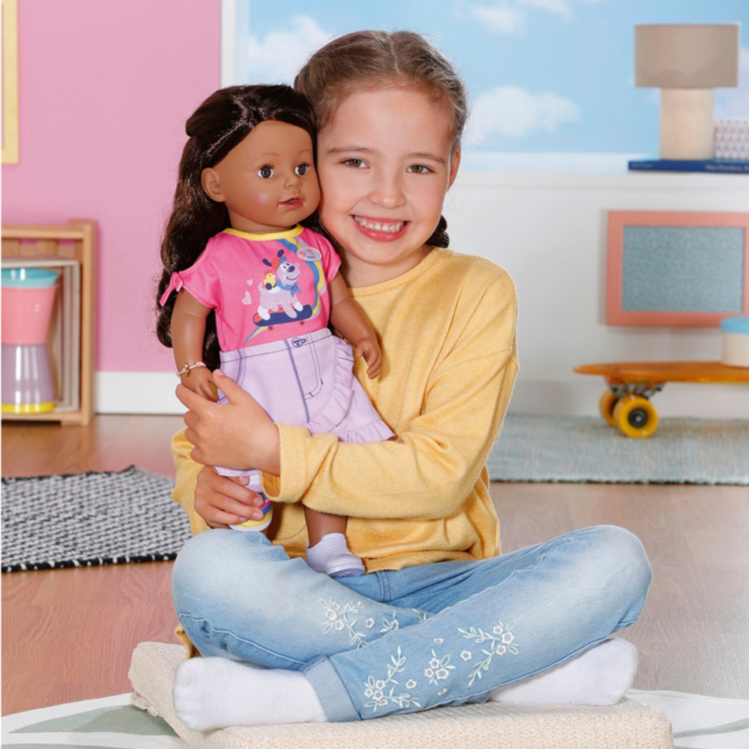 Baby Born Stehpuppe »Sister, Dolls of Colour, 43 cm«, mit lebensechten Funktionen