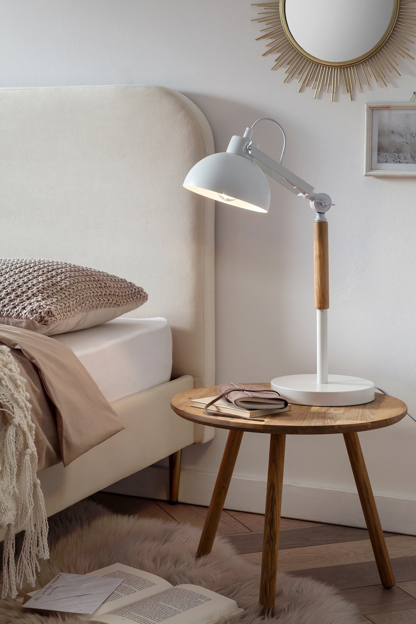 SalesFever Tischleuchte »Havar« E27 1 Stk. mit verstellbarem Leuchtarm