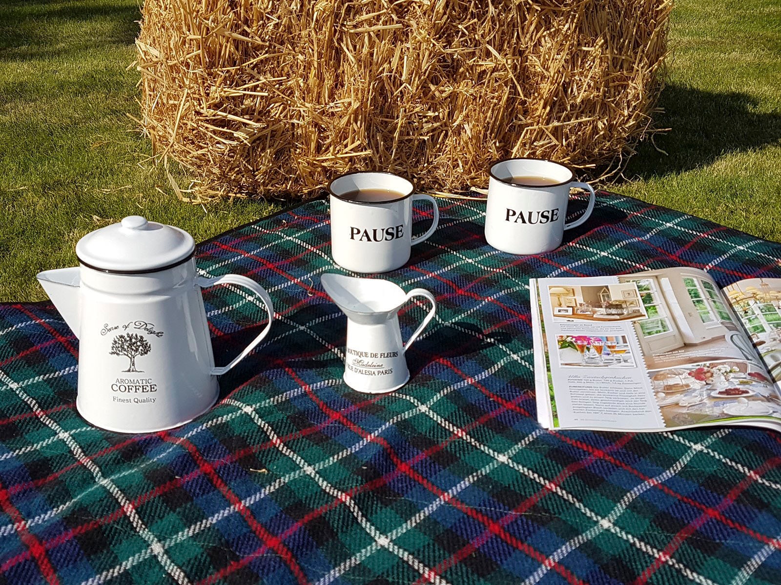 Ambiente Haus Kanne »Krug aus Emaille klein in Antikweiß« 1 Stk. tlg.