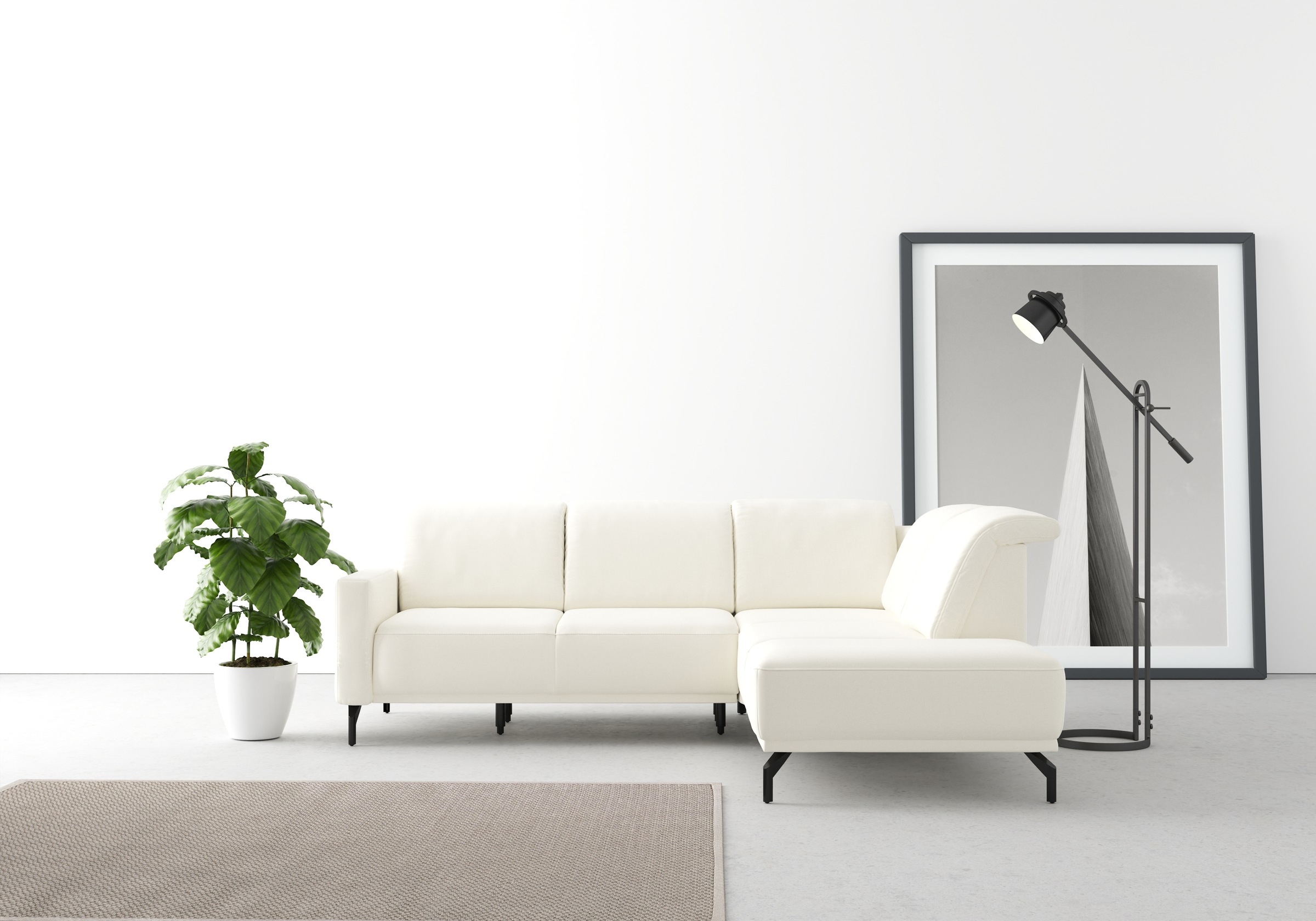 sit&more Ecksofa »Bailando L-Form«, wahlweise mit Kopfteilverstellung und Vorziehsitz, motorisch