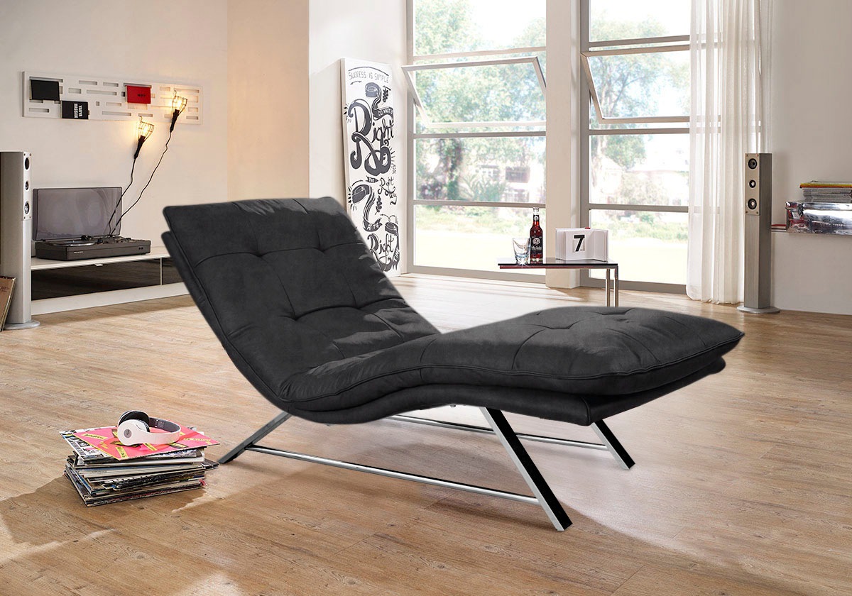 W.SCHILLIG Relaxliege »daily dreams«, in Waffelkissen-Optik, wahlweise mit Motor, Kufengestell, in 2 Breiten