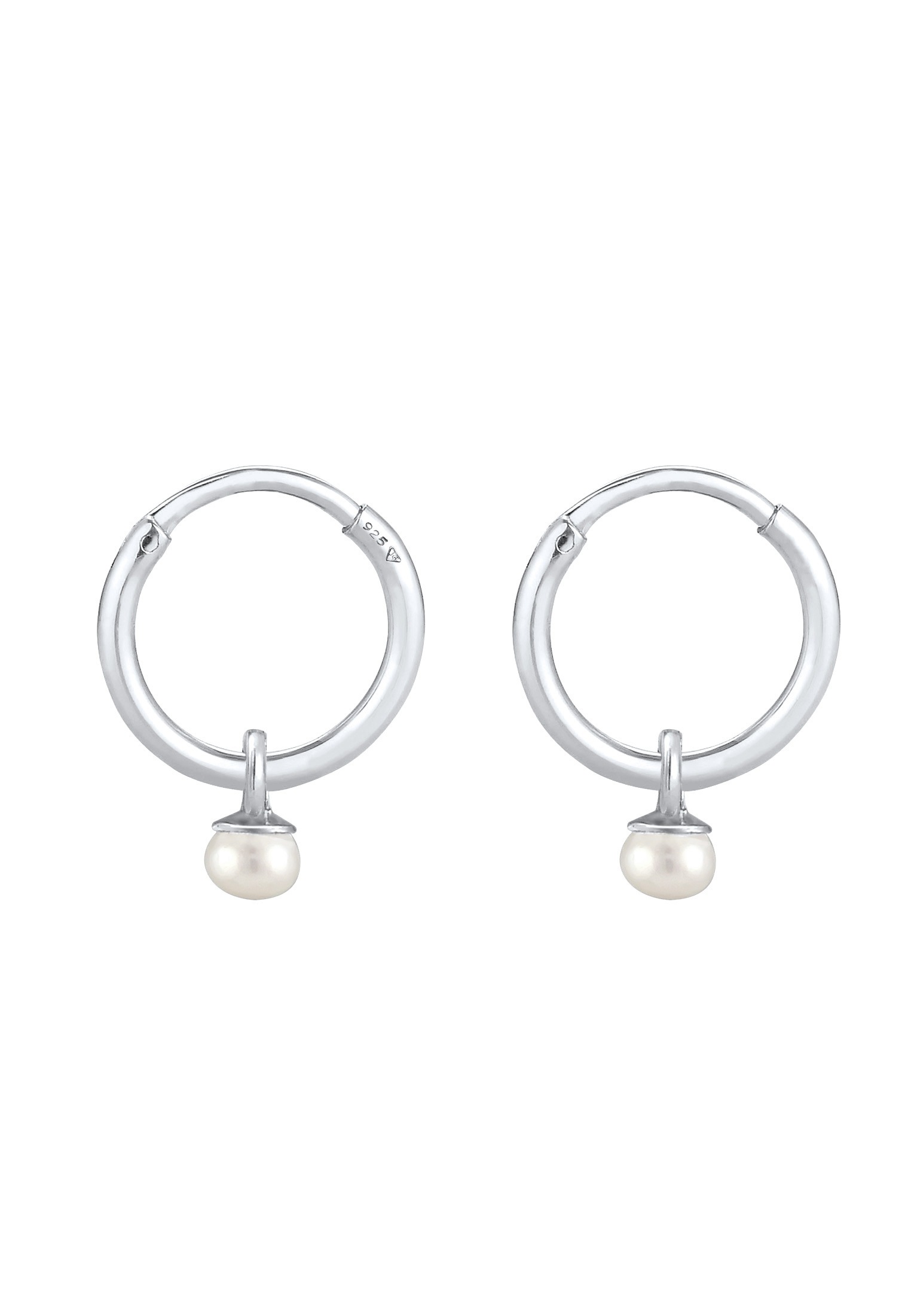 Elli Premium Paar Ohrhänger »Creolen Einhänger Süßwasserzuchtperle 925  Silber« im Online-Shop kaufen