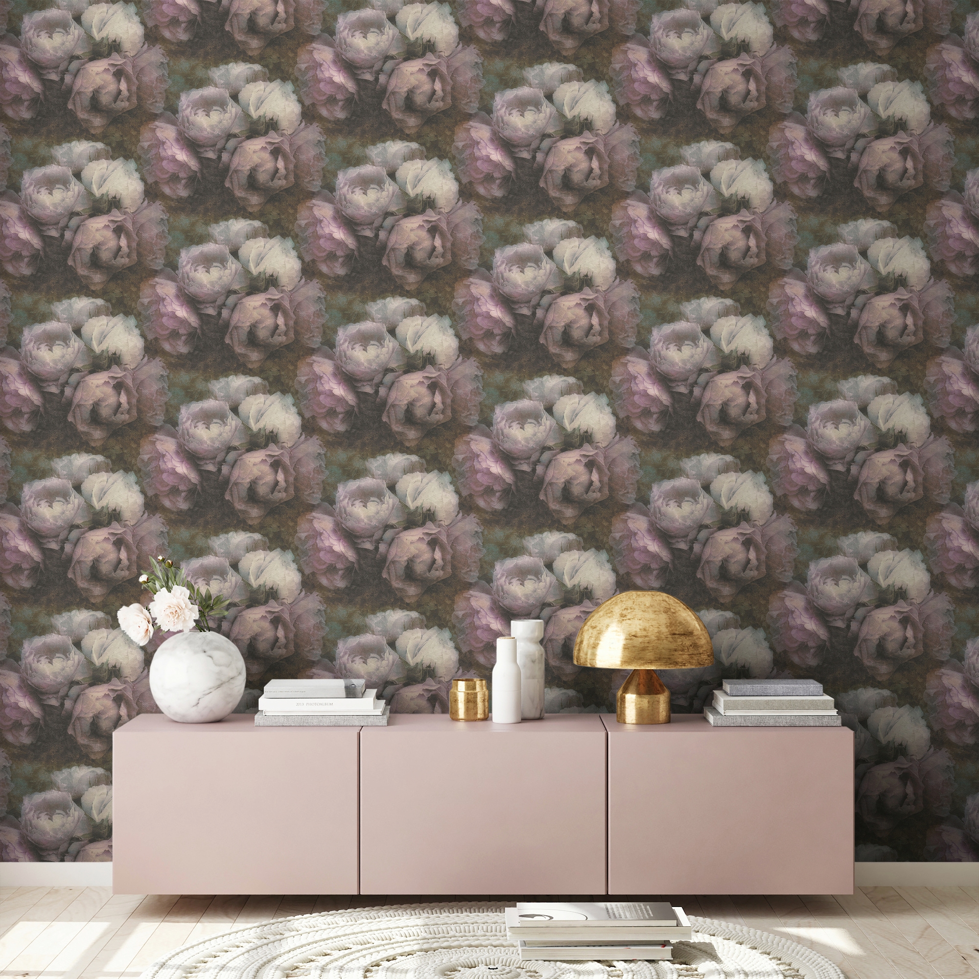 living walls Vliestapete »New Walls Romantic Dream mit romantischen Rosen«, floral-botanisch-Wald, Tapete Blumen Tapeten Wohnzimmer Schlafzimmer Küche modern Design Büro