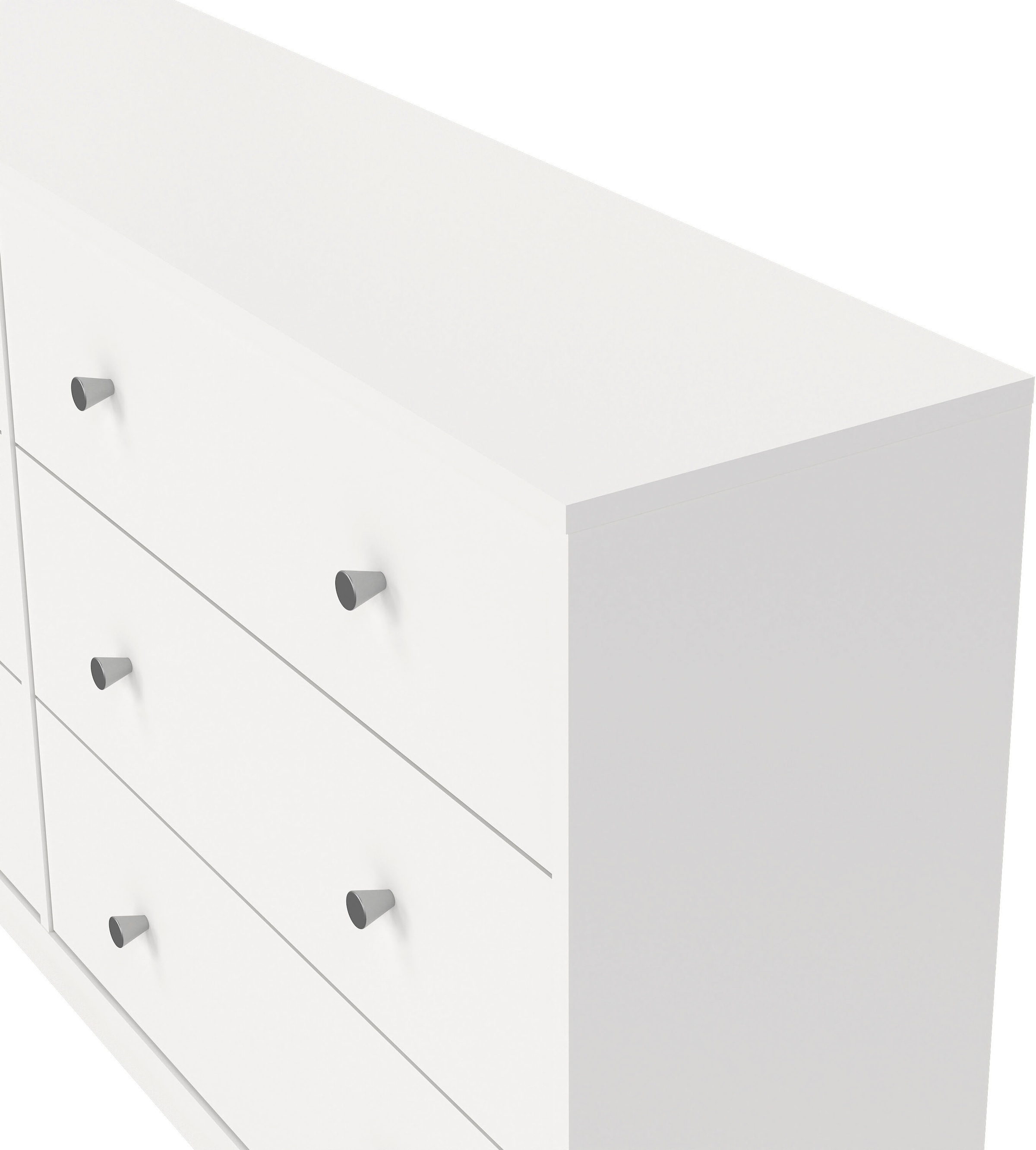 Home affaire Sideboard »May, Aufbewahrung, Schubkastenkommode, Stauraum«, mit 6 Schubladen, Knopfgriffen,Tiefe von 30 cm, Breite 143 cm