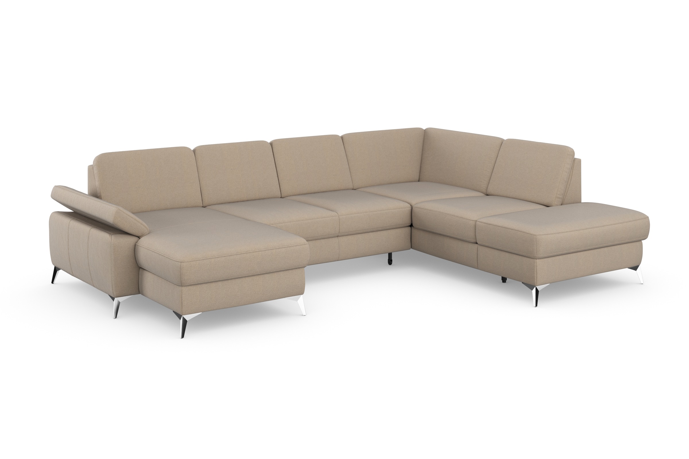 sit&more Wohnlandschaft »Padua U-Form«, inklusive Sitztiefenverstellung, Armteilfunktion und Federkern
