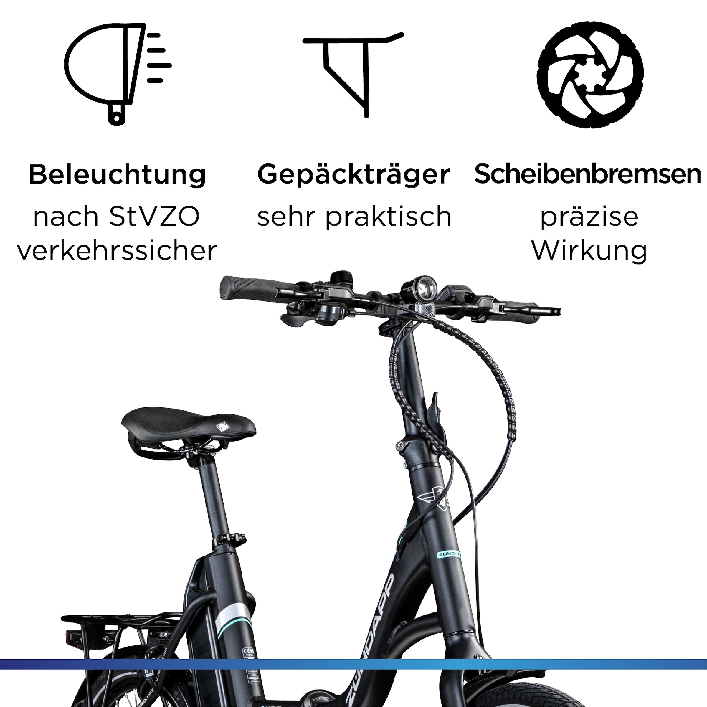 Zündapp E-Bike »X100«, 9 Gang, Shimano, Sora, Mittelmotor 250 W, Pedelec, Elektrofahrrad für Damen u. Herren