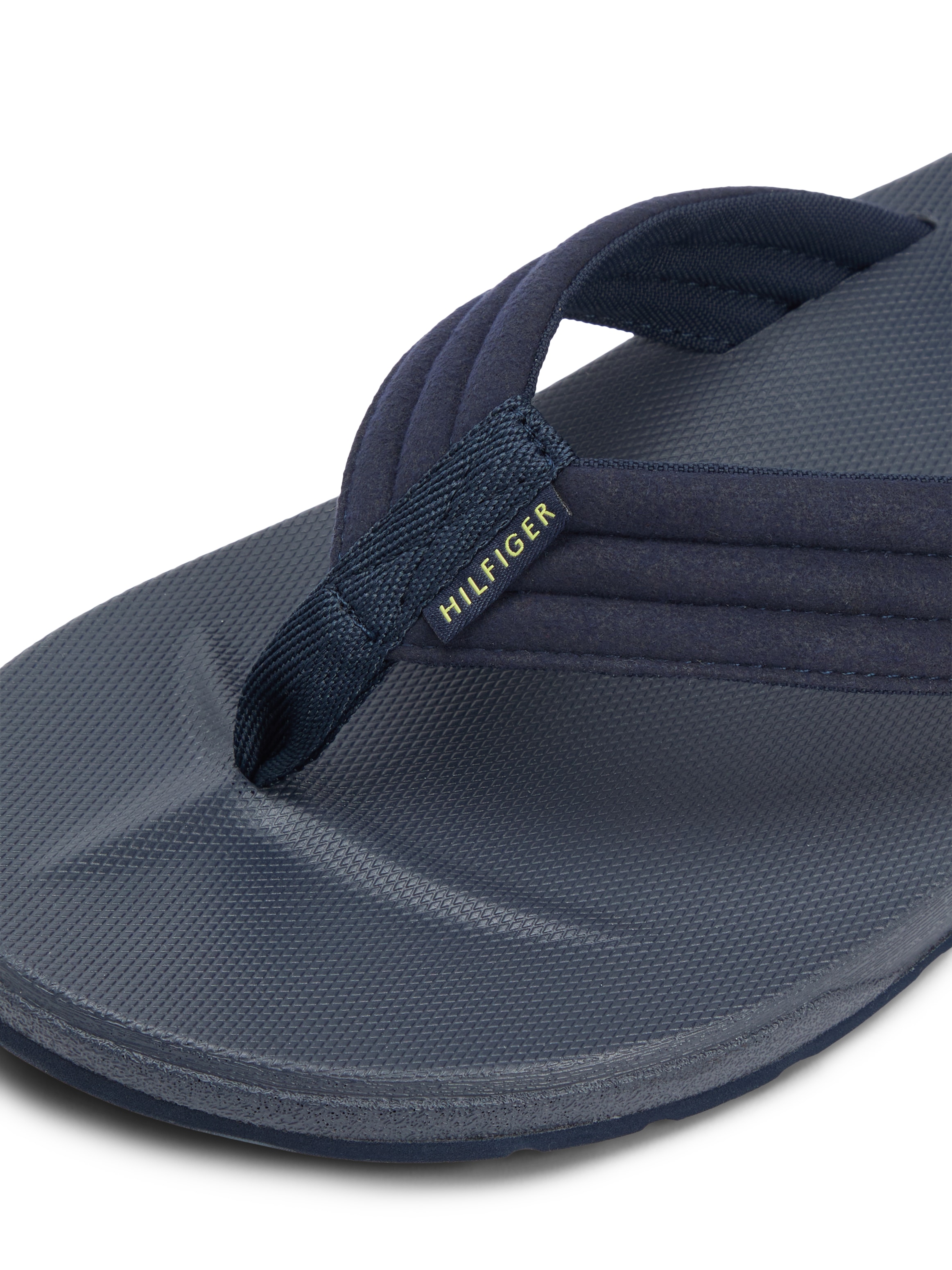 Tommy Hilfiger Zehentrenner »MOLDED HILFIGER LTH BEACH SANDAL«  Sommerschuh, Dianette, Flat mit dezentem Label