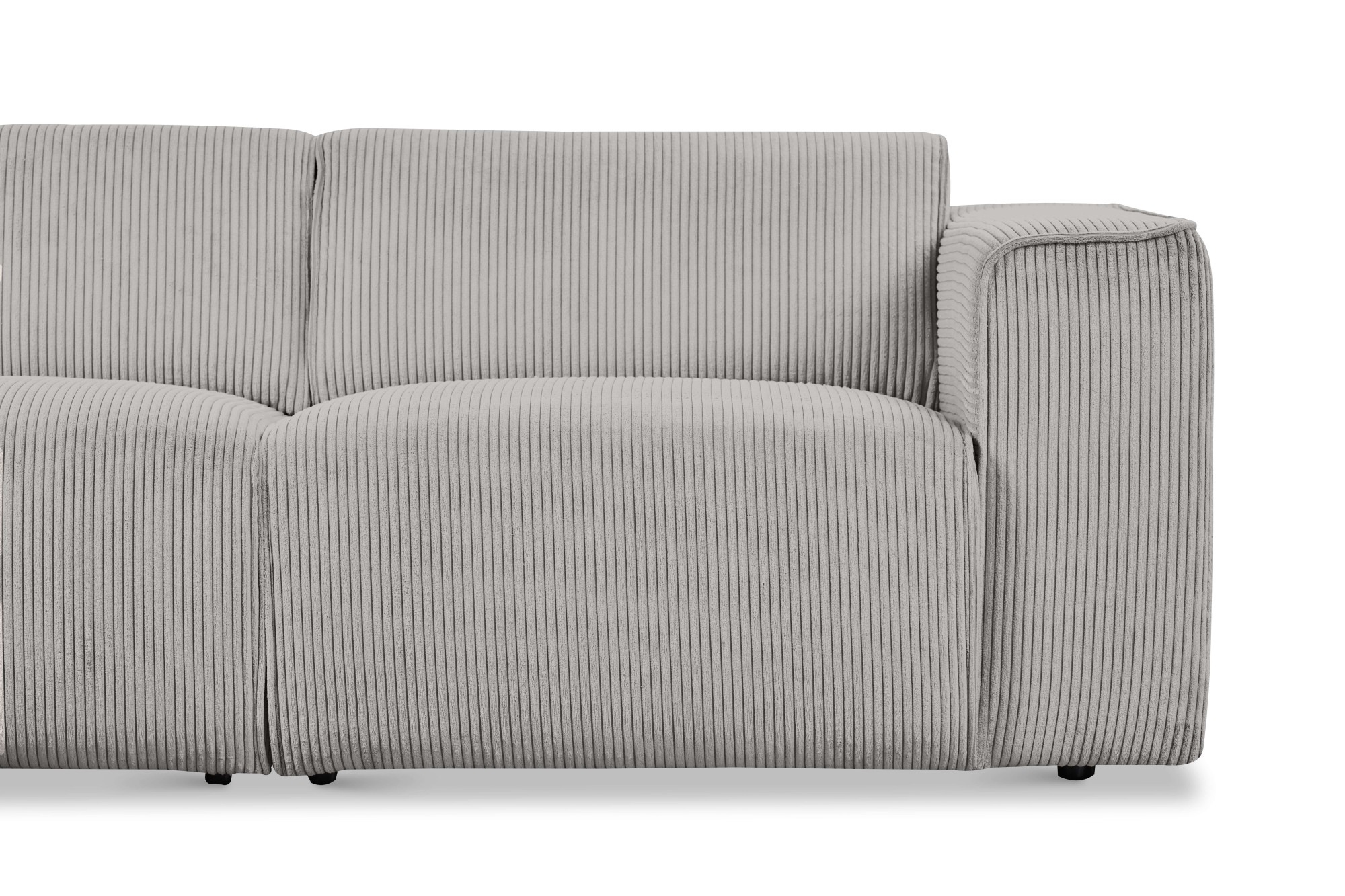andas Ecksofa »Noord«, L-Form, mit Kedernaht, Breite 281 cm, Cord, Struktur, Webstoff