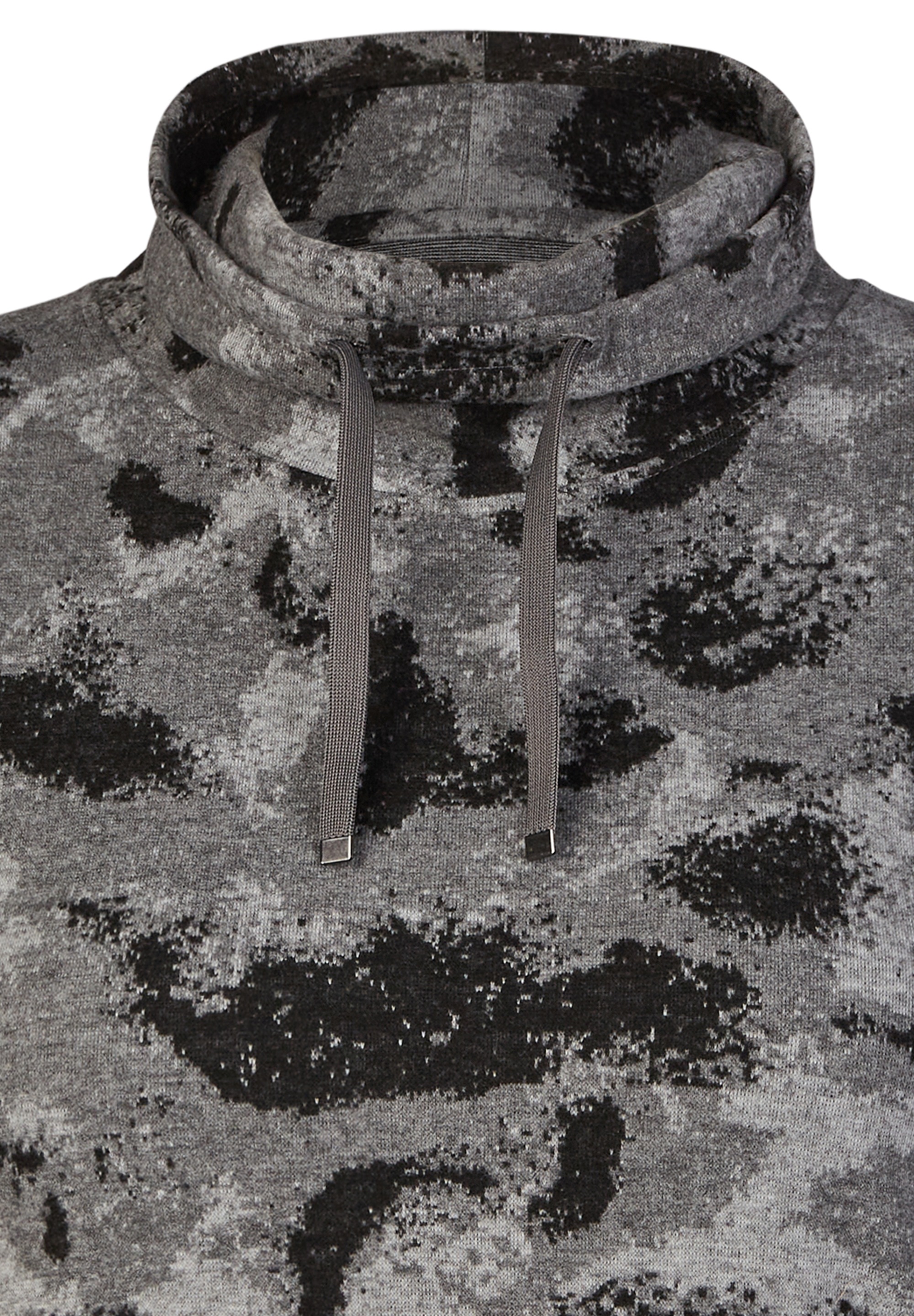 Rabe 3/4-Arm-Shirt, mit Kordelzug am Hals und grafischem Muster