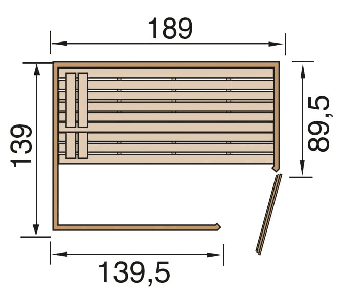 weka Sauna »Valida Eck 1«, 4,5 kW Bio-Kombiofen mit ext. Strg., Fenster