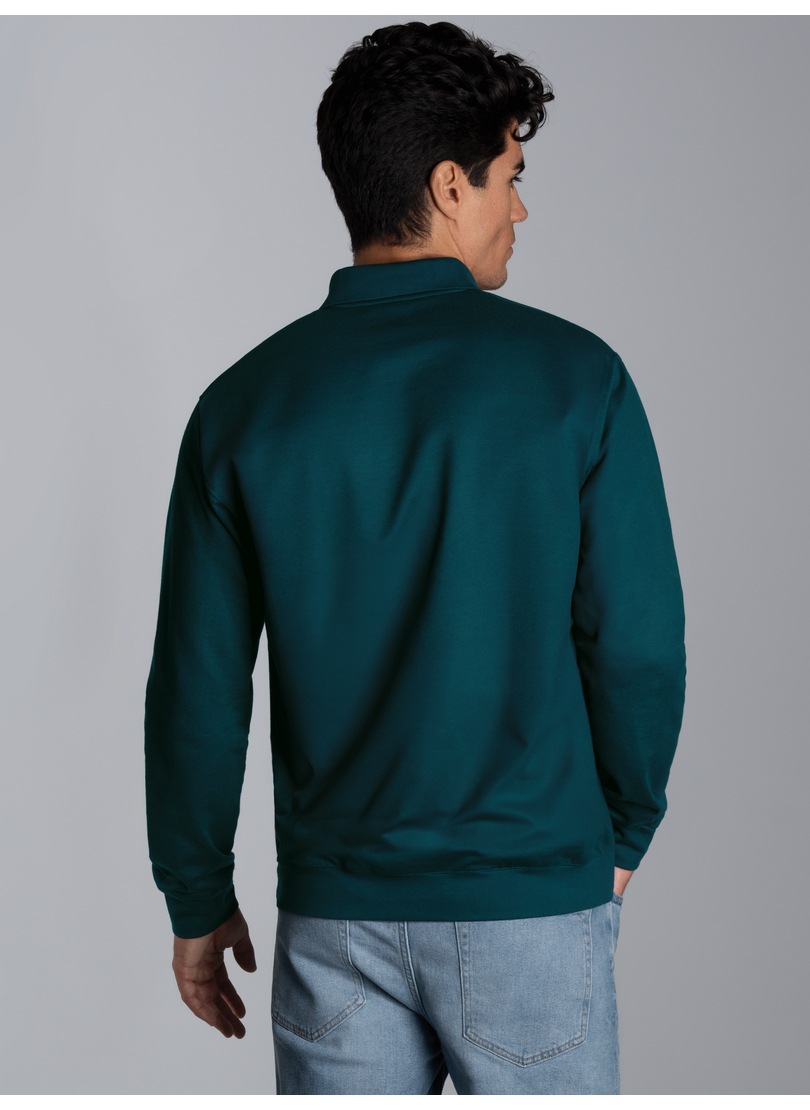 Trigema Sweatshirt »TRIGEMA Langarm Polo aus Sweat-Qualität«
