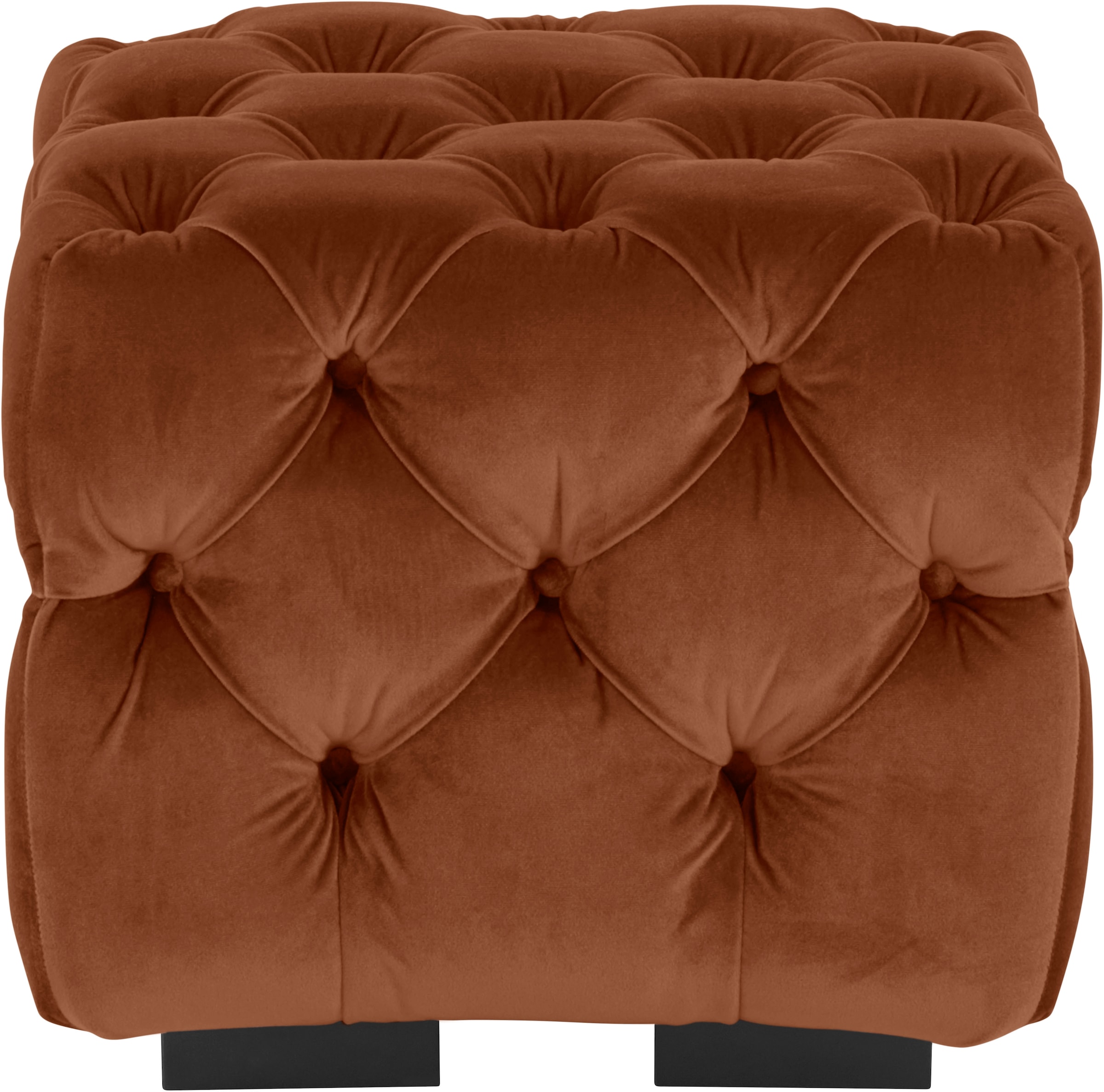 Guido Maria Kretschmer Home&Living Polsterhocker »Kalina«, mit klassischer Chesterfield-Knopfheftung, passend zur Serie "Kalina"