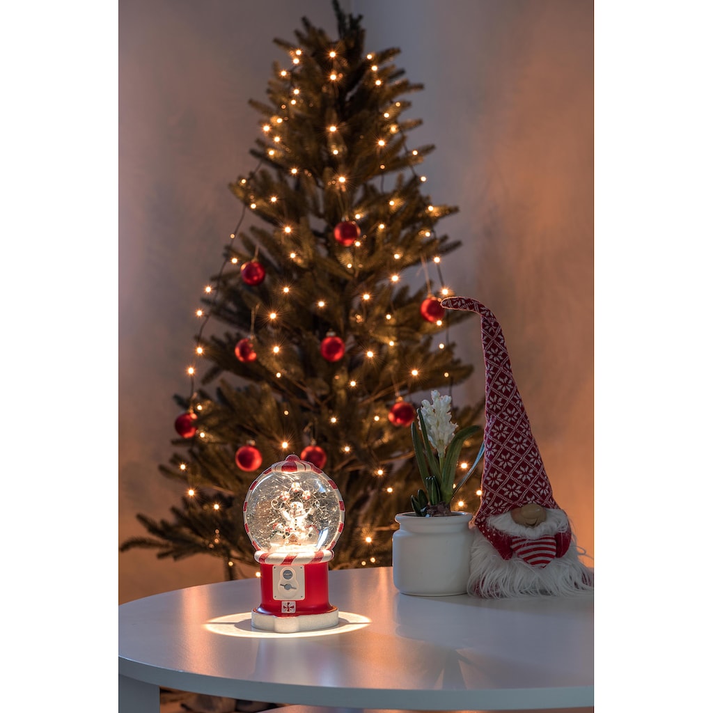 KONSTSMIDE LED Laterne »Süßigkeitenautomat mit 3 Schneemännern, Weihnachtsdeko«
