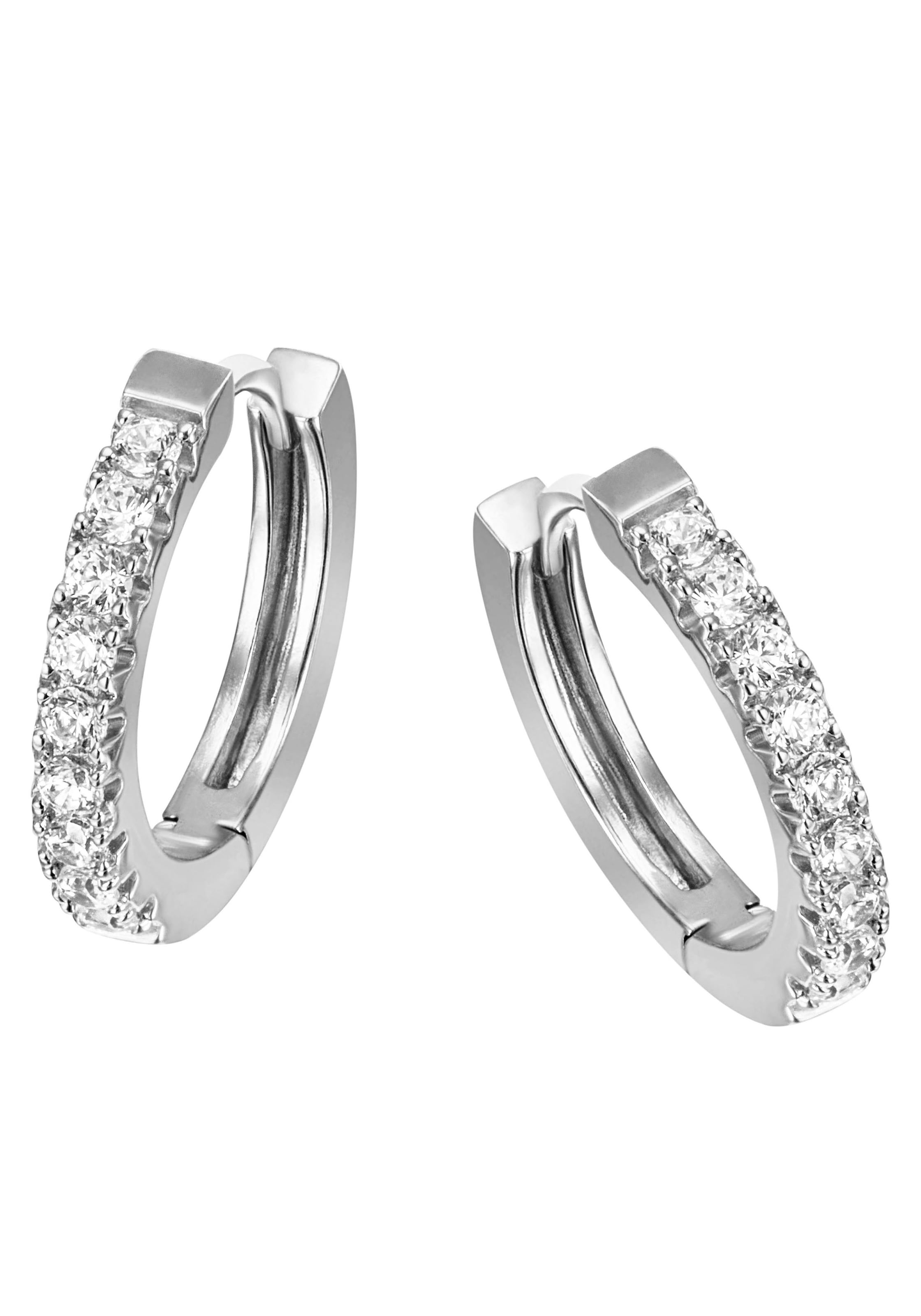 Firetti Paar Creolen »Schmuck Geschenk Silber 925 Ohrschmuck glitzernd« mit Zirkonia (synth.)