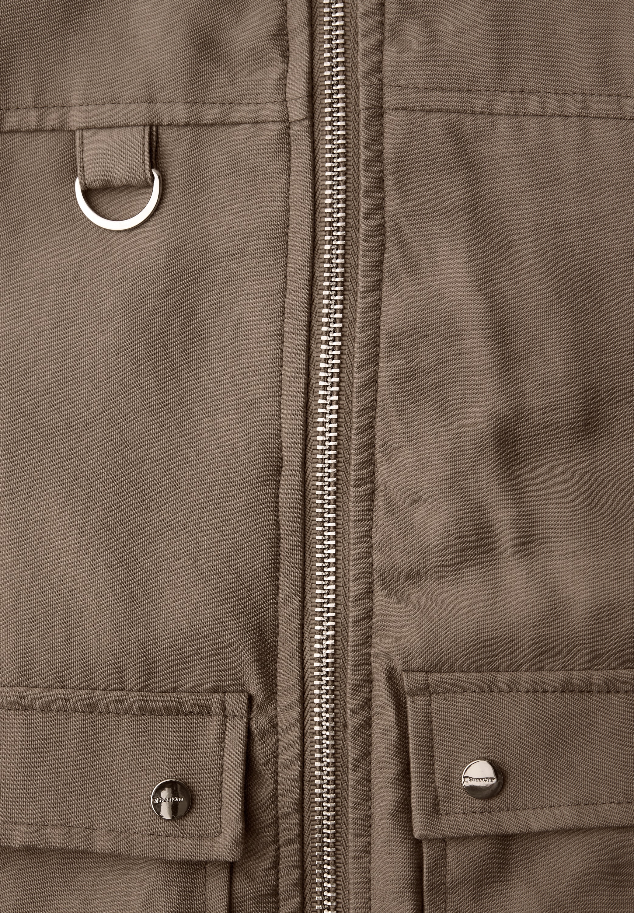 STREET ONE Cargojacke ohne Kapuze mit Stehkragen und Reißverschluss