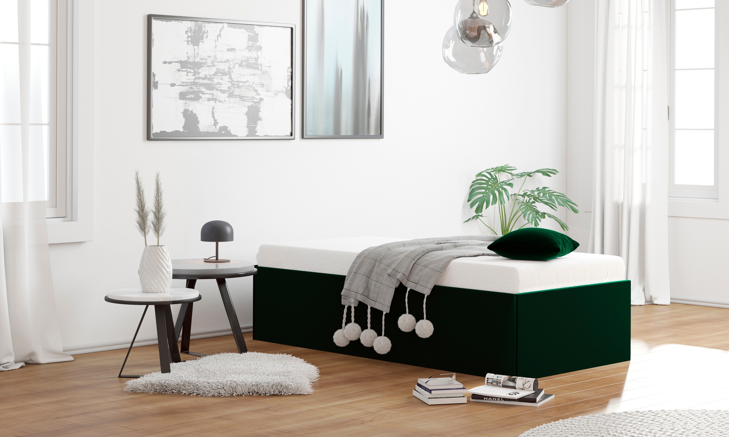 Westfalia Schlafkomfort Polsterbett "Amrum" in Samtvelours ohne Kopfteil, m günstig online kaufen