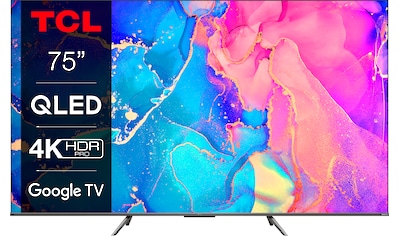 TCL QLED-Fernseher »75C631X1«, 189 cm/75 Zoll, 4K Ultra HD, Smart-TV-Google TV, HDR... kaufen
