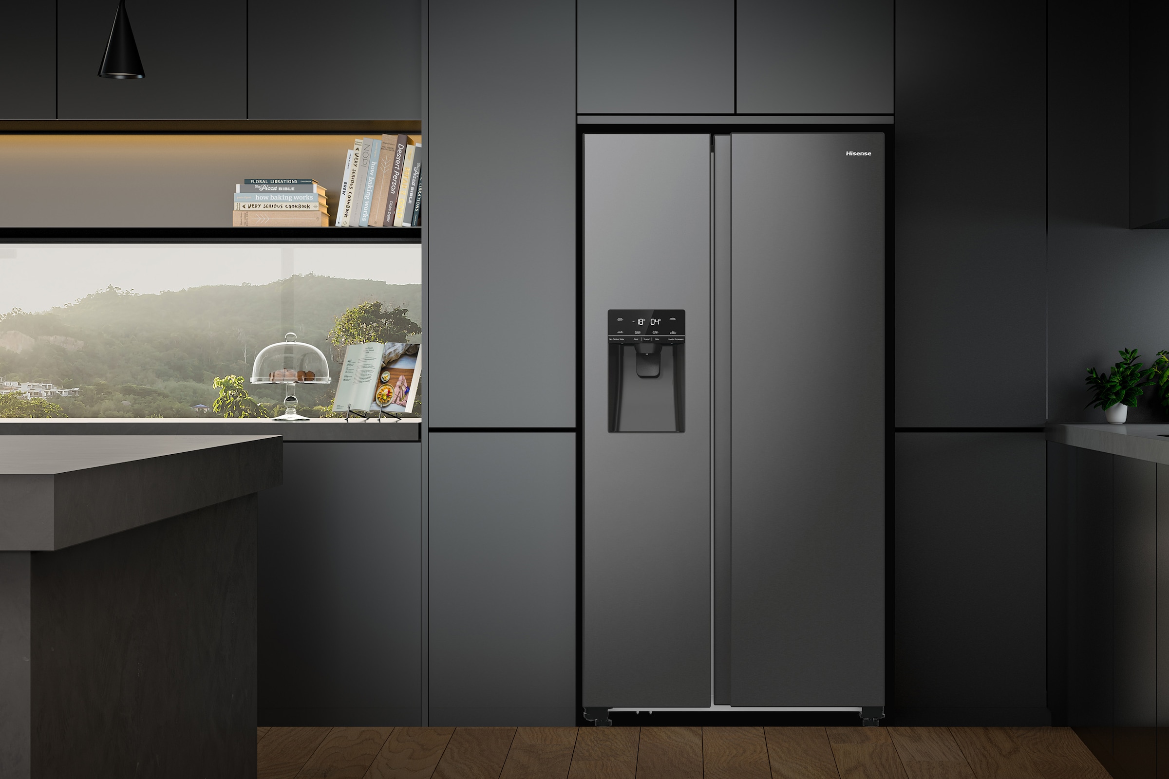 Hisense Side-by-Side »RS5P535NTFE«, Wasser-/Eisspender