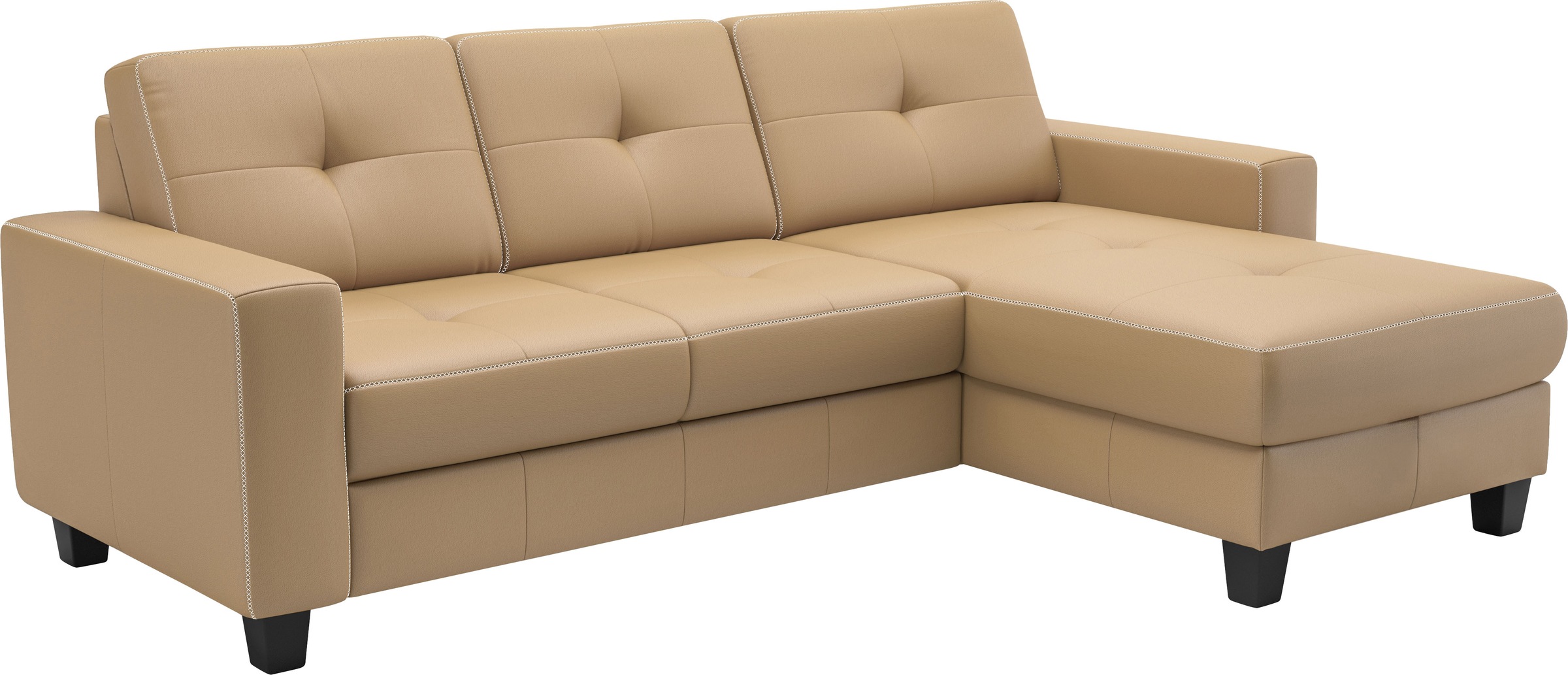 Places of Style Ecksofa »Varese«, wahlweise mit Bettfunktion und Bettkasten