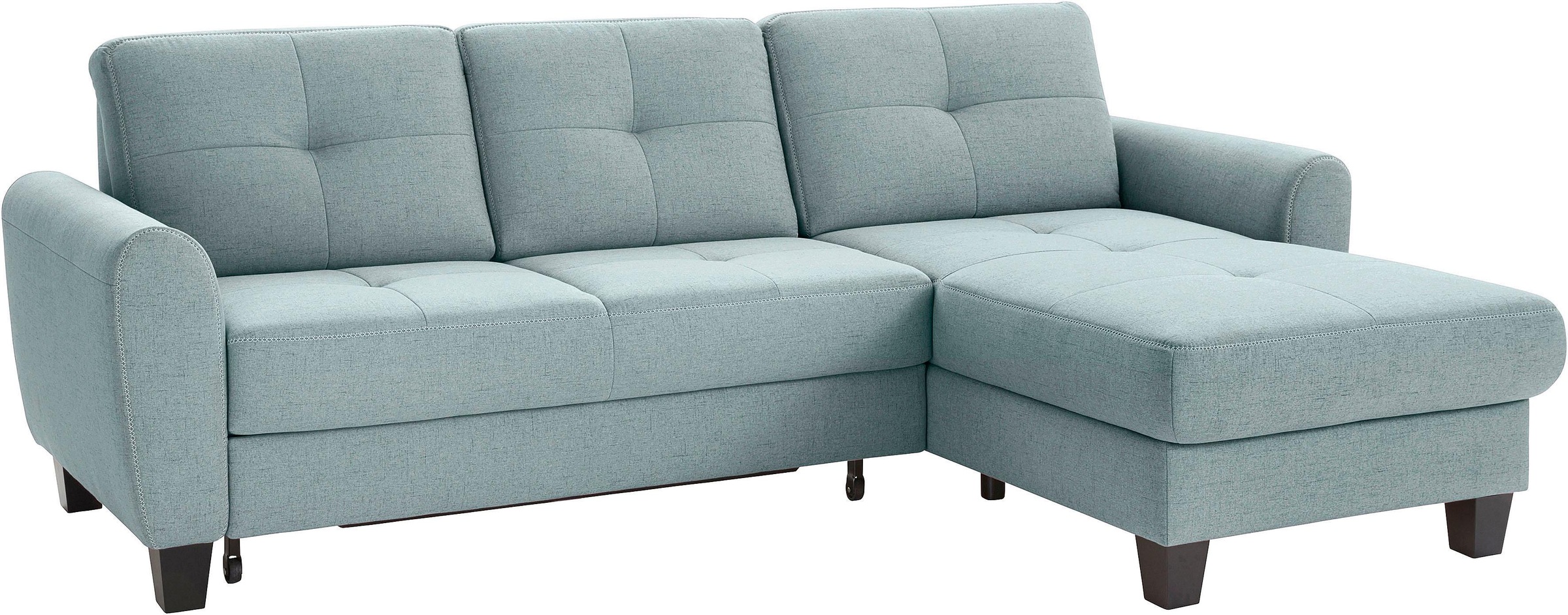 sit&more Ecksofa »Varese L-Form«, mit Federkern, wahlweise mit Bettfunktion und Stauraum