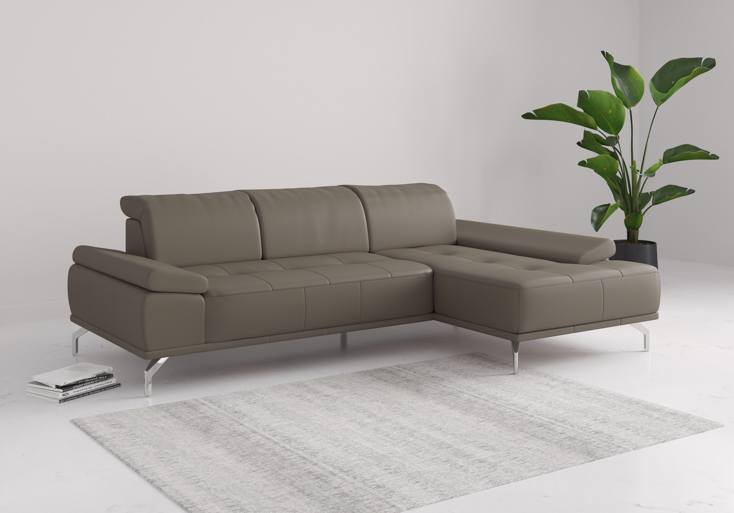 Places of Style Ecksofa "Caluna", Inkl.Sitztiefenverstellung, wahlweise mit günstig online kaufen