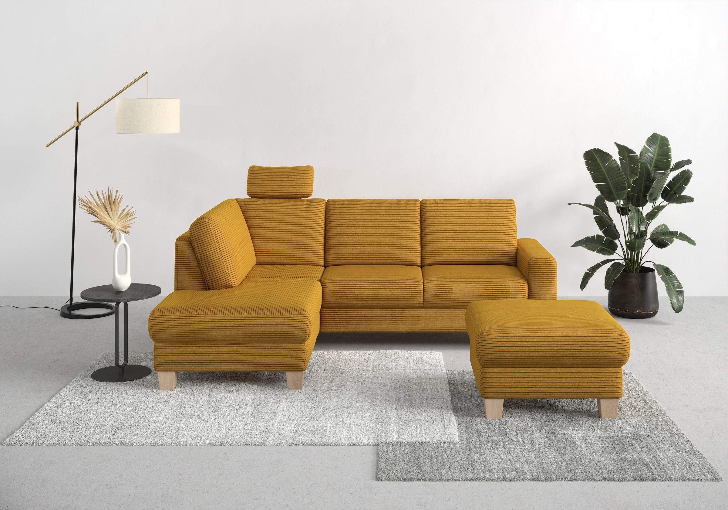 Home affaire Ecksofa »Summer L-Form« mit Ottomane, wahlweise mit Bettfunkti günstig online kaufen