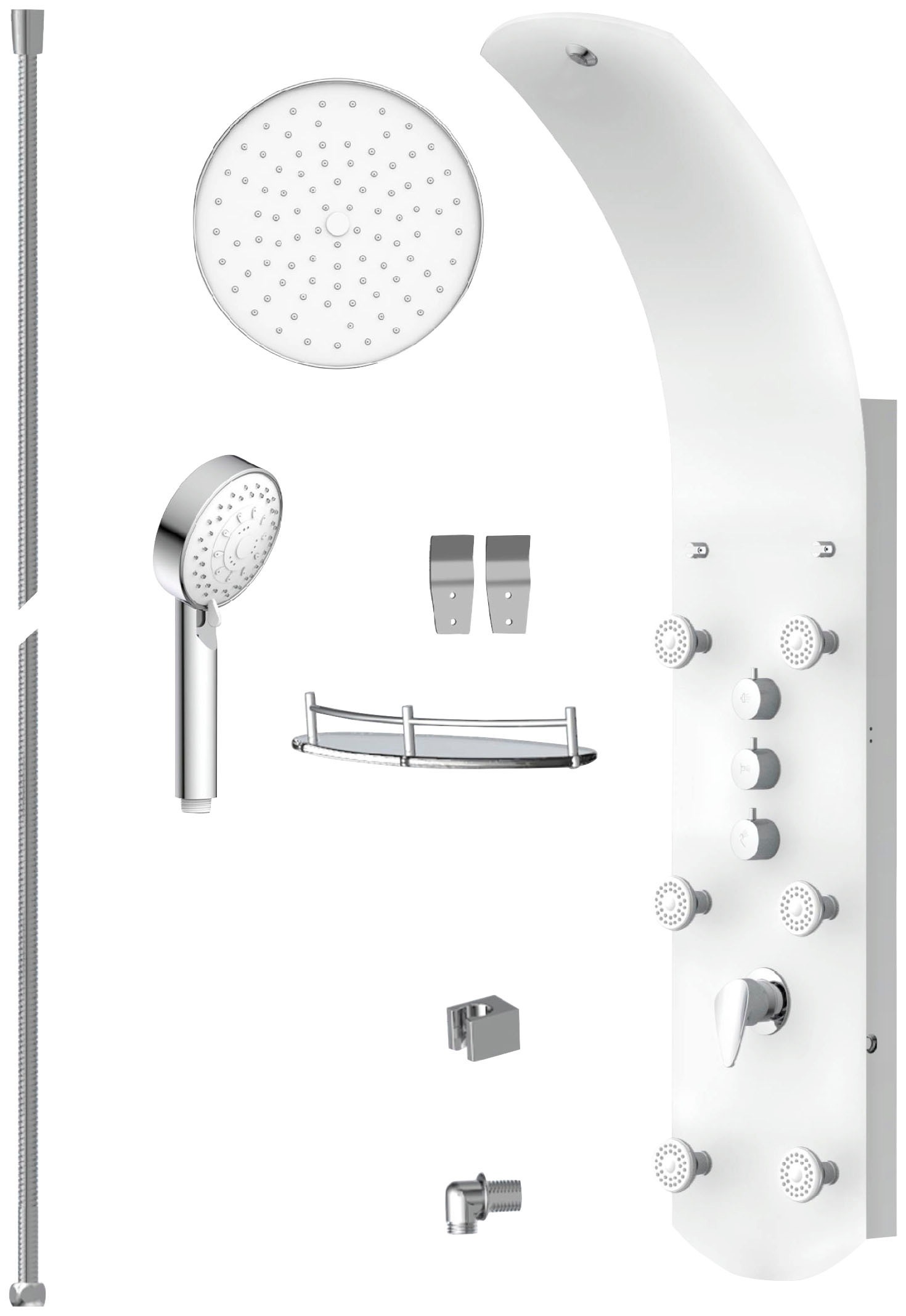 Eisl Duschsäule »KARIBIK«, 6 Massagedüsen, Wellness Duschsystem mit Armatur und Regendusche