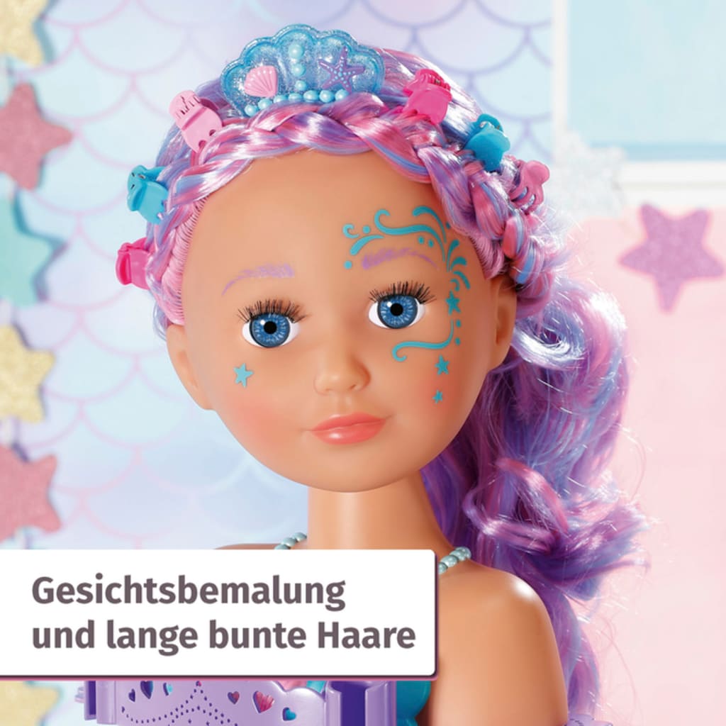 Baby Born Frisier- & Schminkkopf »Sister Styling Head Meerjungfrau«, mit elektronischer Brause