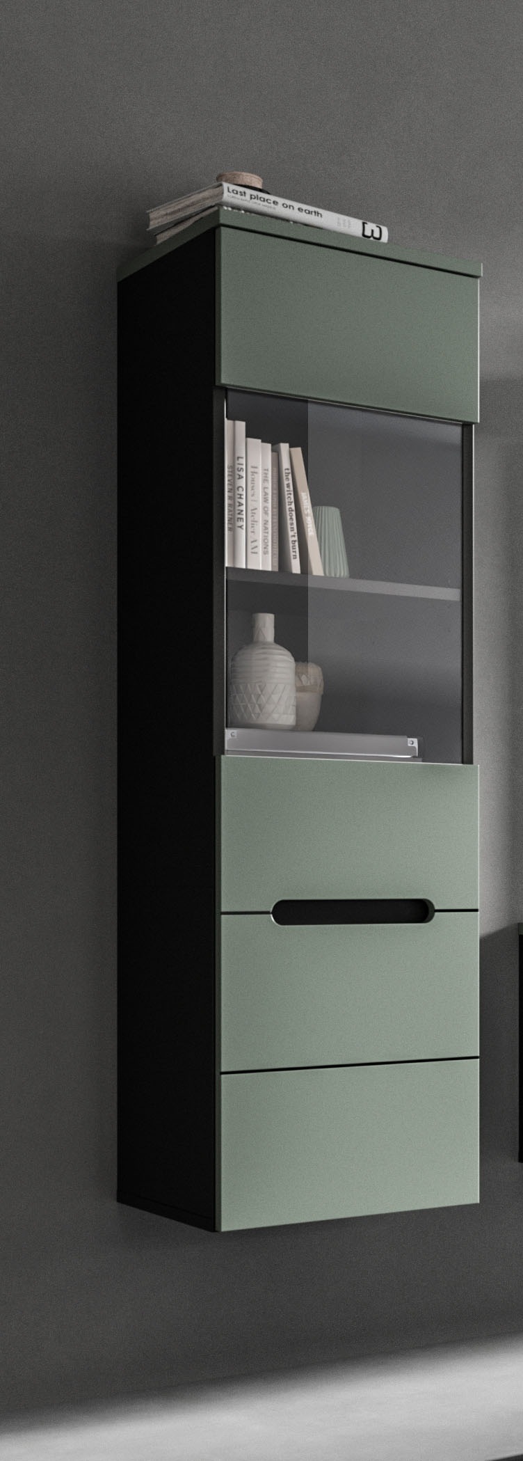 INOSIGN Vitrine »REHAT, TOPSELLER!, Höhe: 125 cm, 1 Glastür, 1 Böden, 3 Fächer«, (1 St.), Vitrinenschrank, Schrank, Glasvitrine, Wohnzimmervitrine